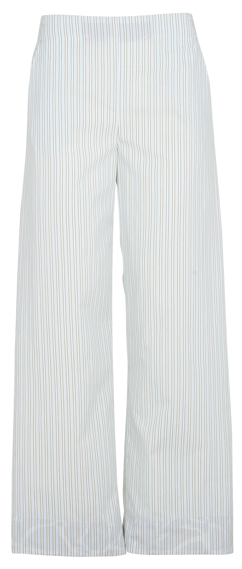 Straight striped cotton pants BELLA JONES Green