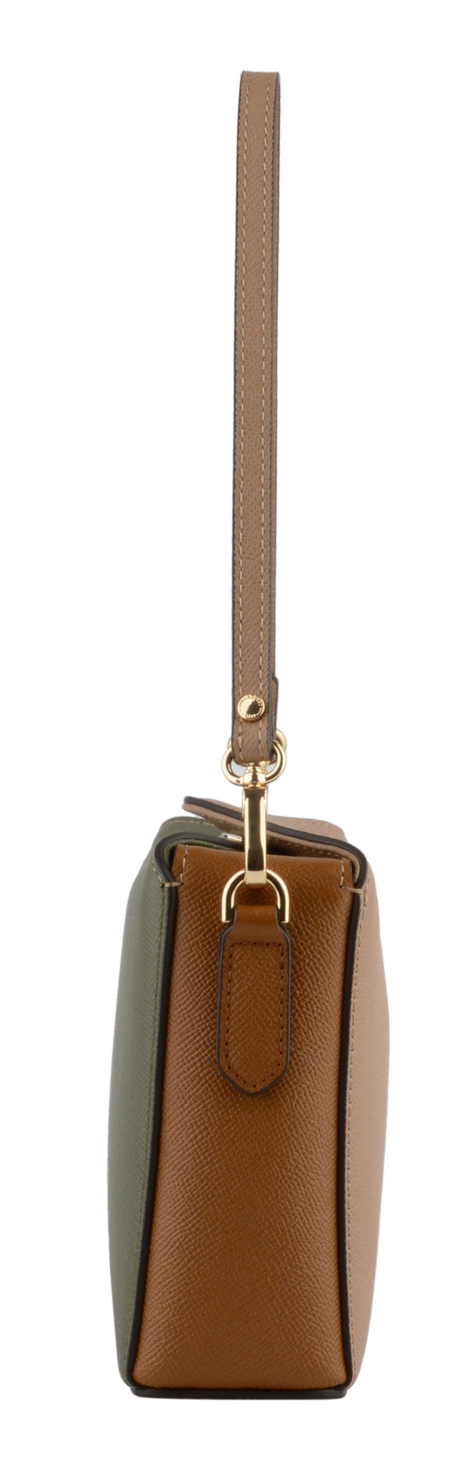 Calfskin leather shoulder bag POURCHET Grey