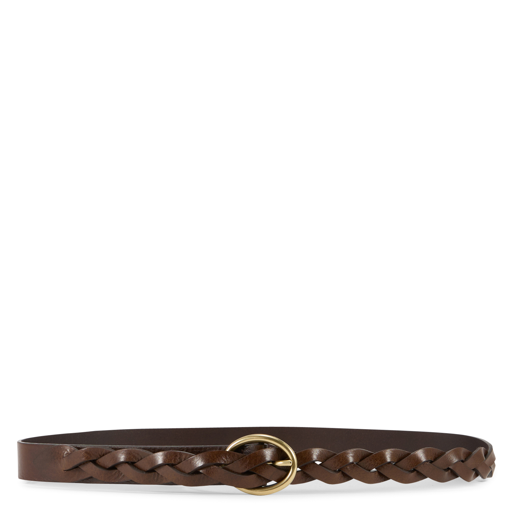 Geflochtener Gürtel mit einfarbiger Schnalle. MAISON 123 Braun