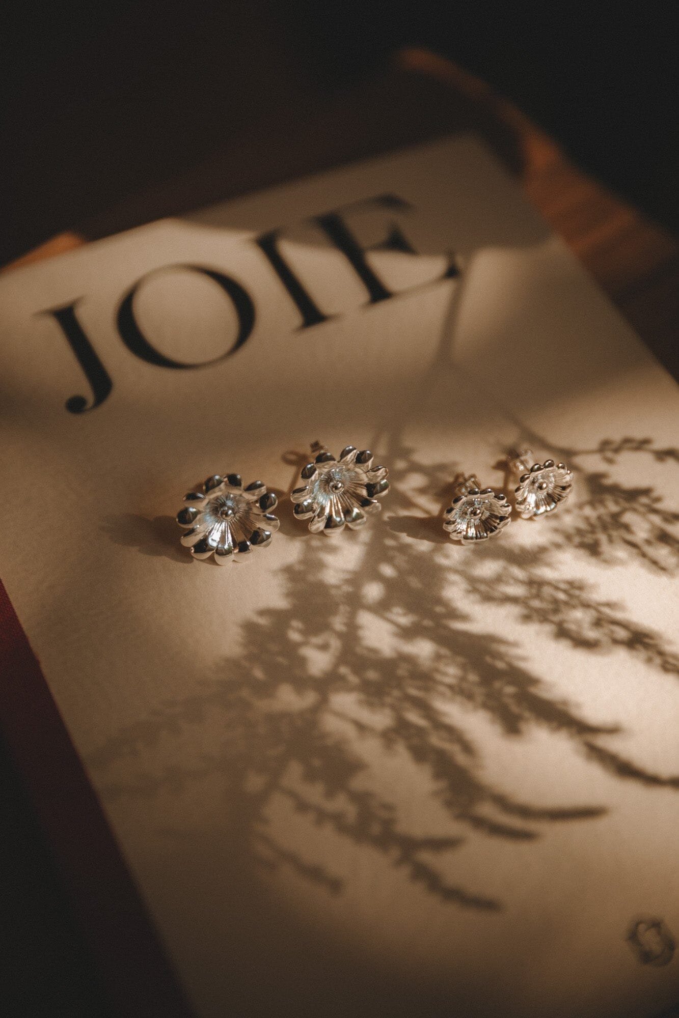 Gold-plated flower stud earrings MONSIEUR SIMONE Silver