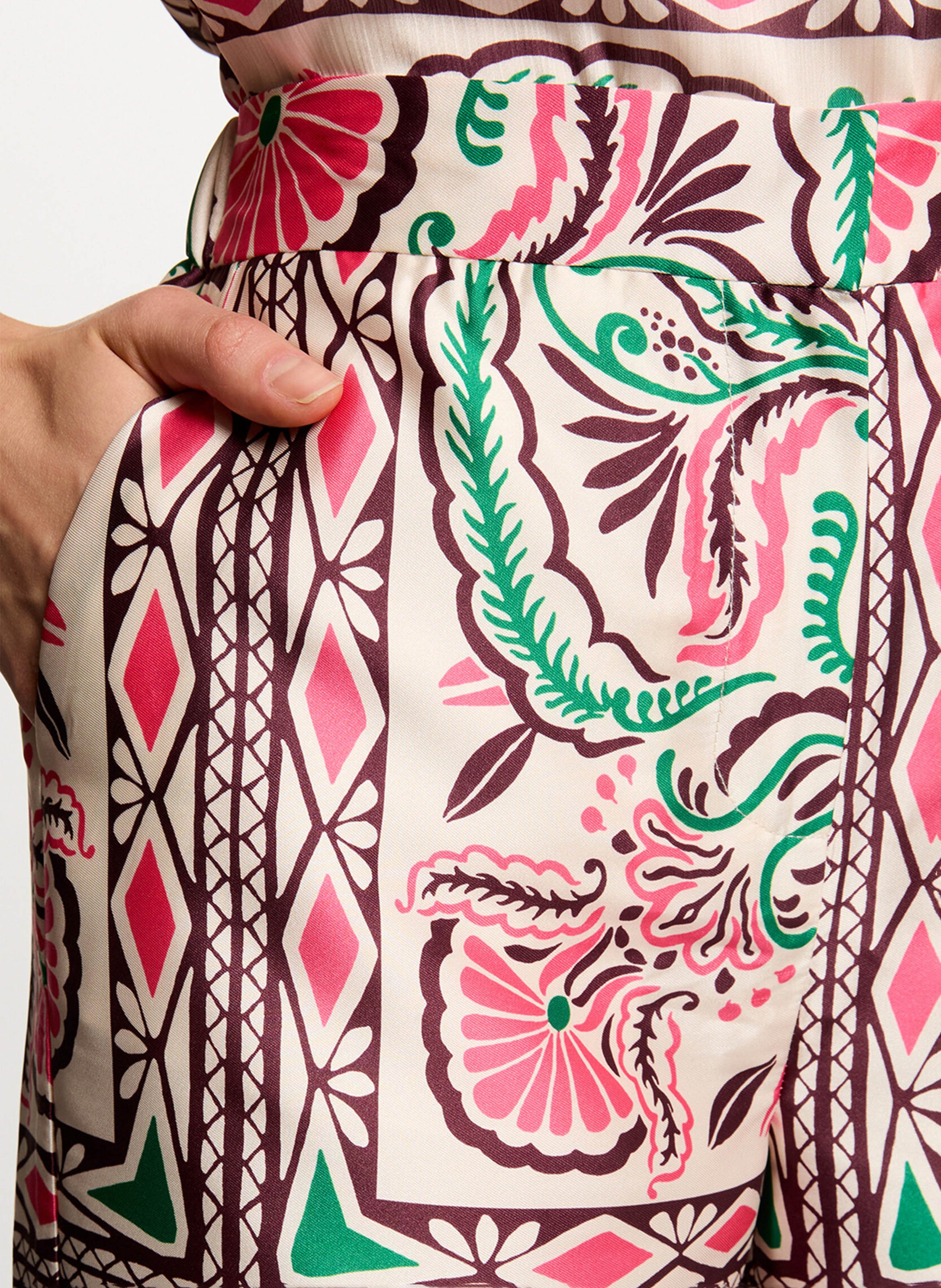 Pantalon large imprimé MORGAN Multicolore