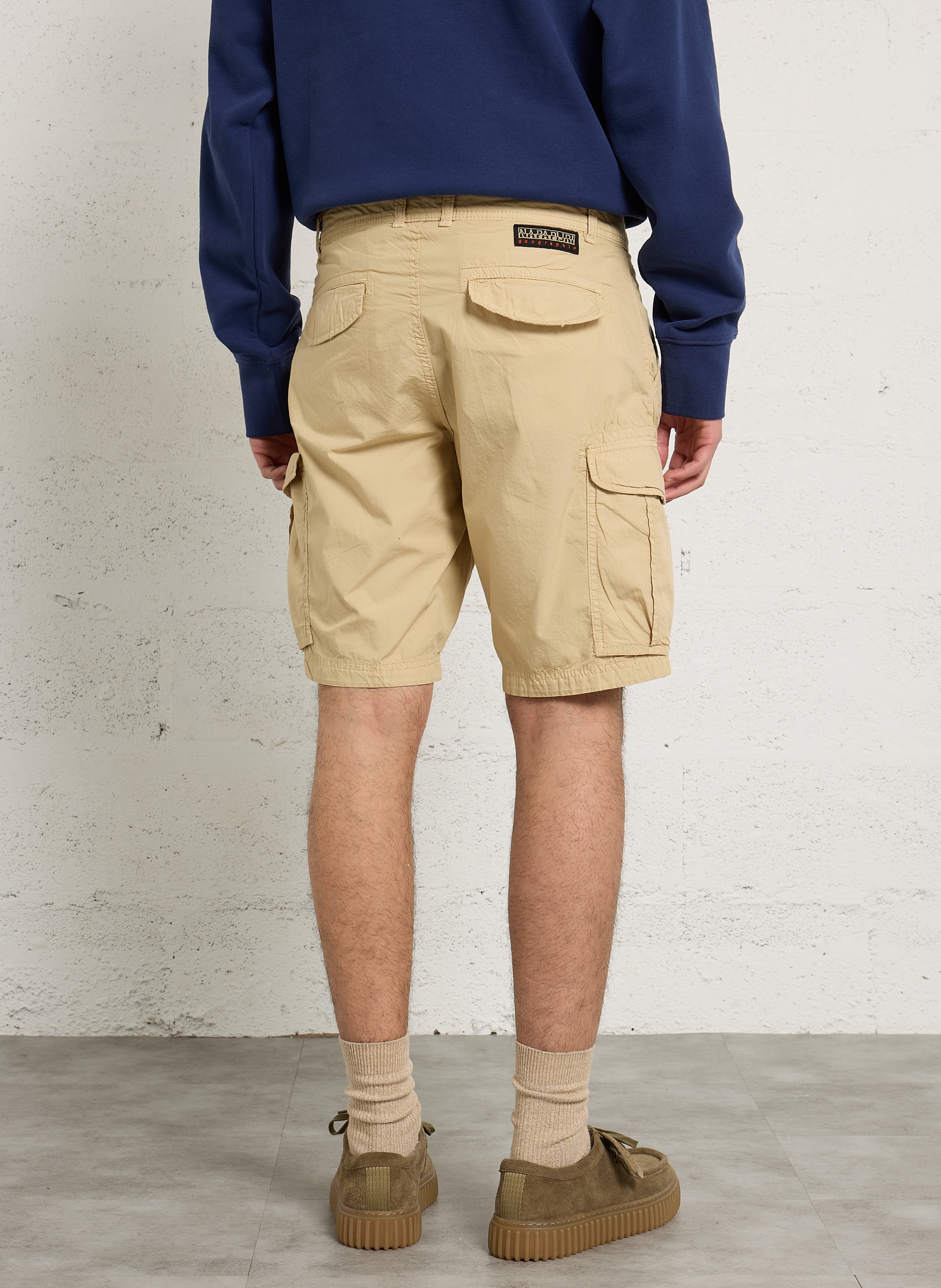 Gerade geschnittene Baumwollshorts NAPAPIJRI Beige