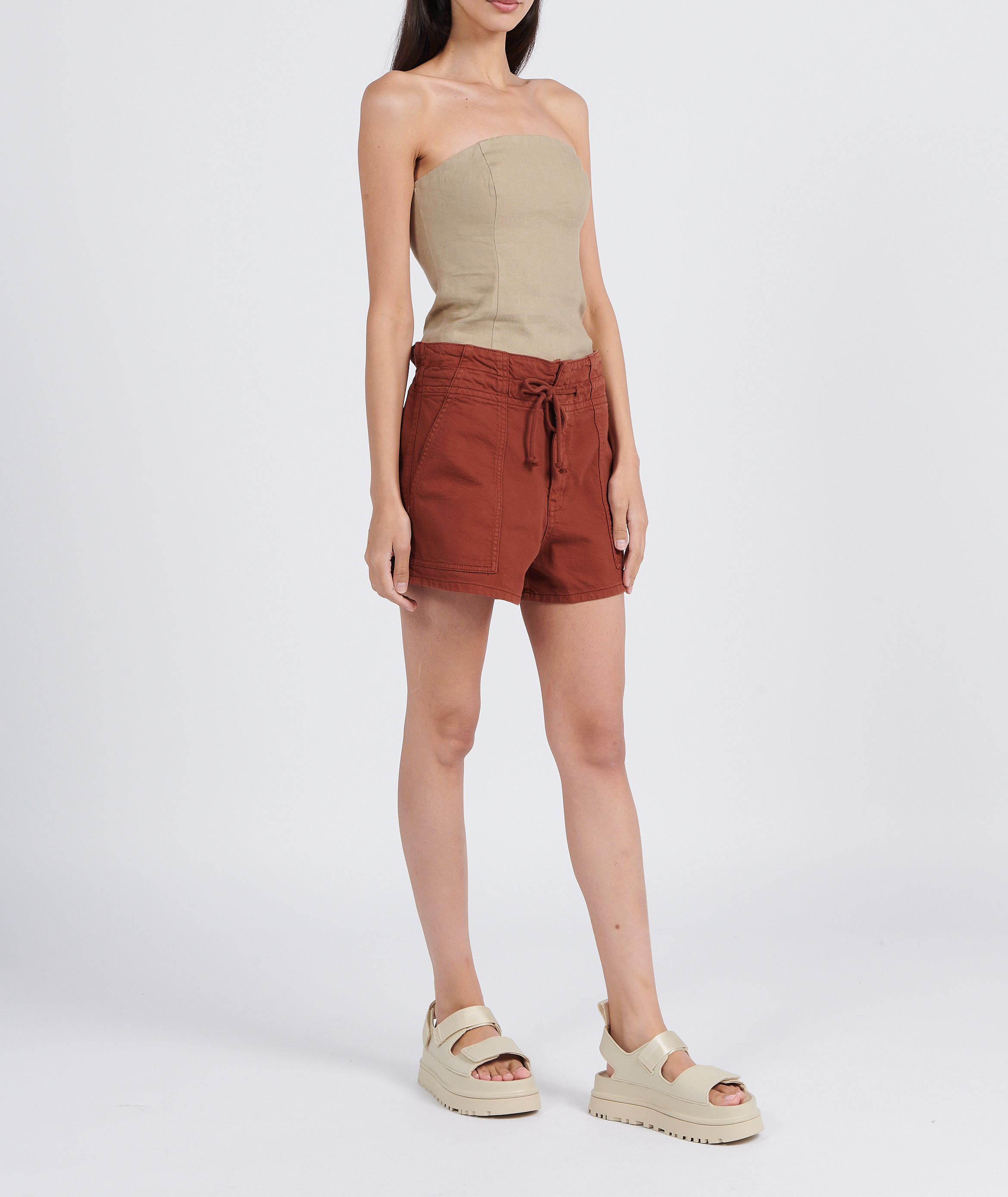 Linen bustier SAMSOE SAMSOE Beige