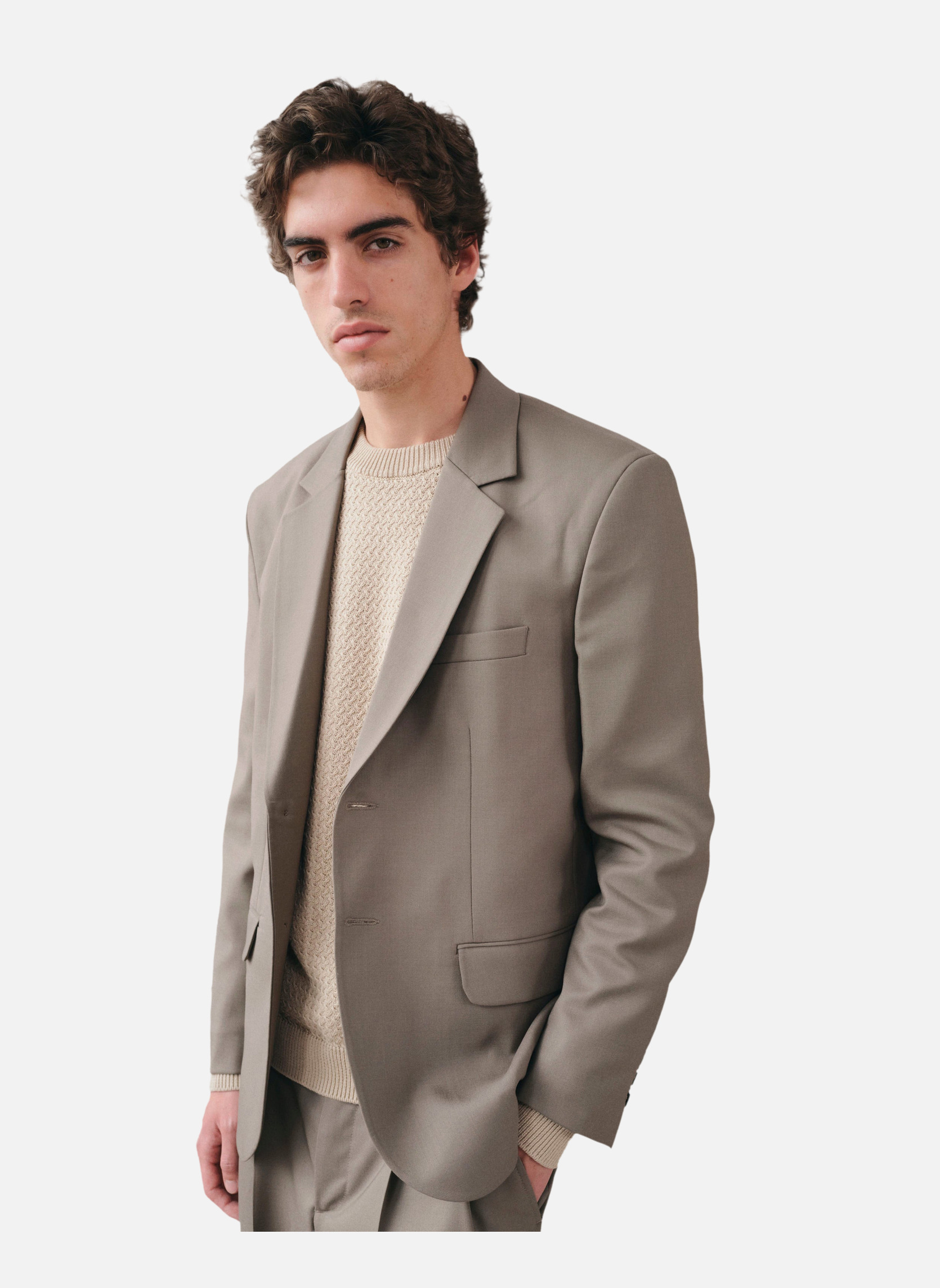 Clint Stone suit jacket | Beige Noyoco Men