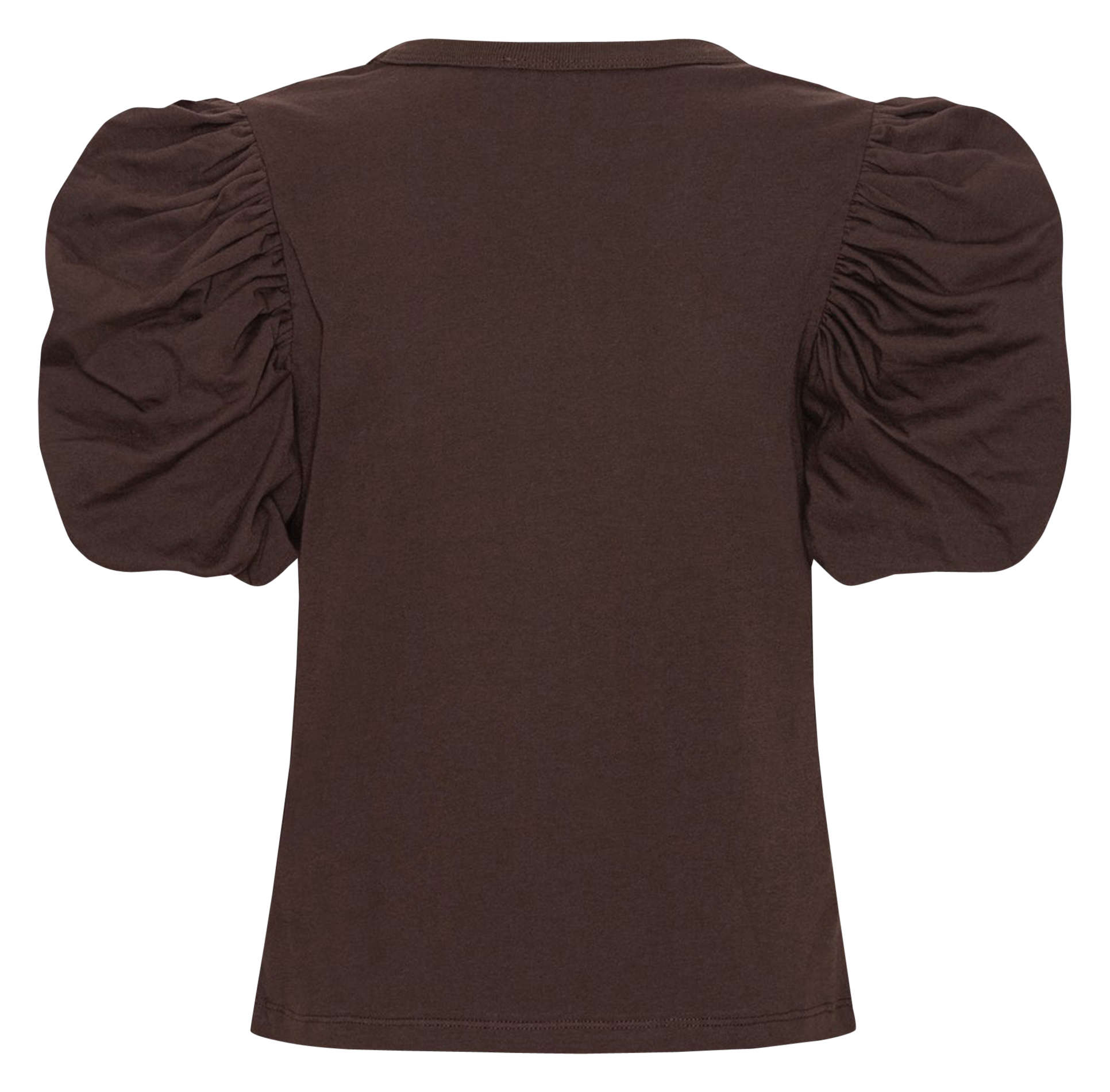 Tee-shirt manches bouffantes uni ROTATE Marron