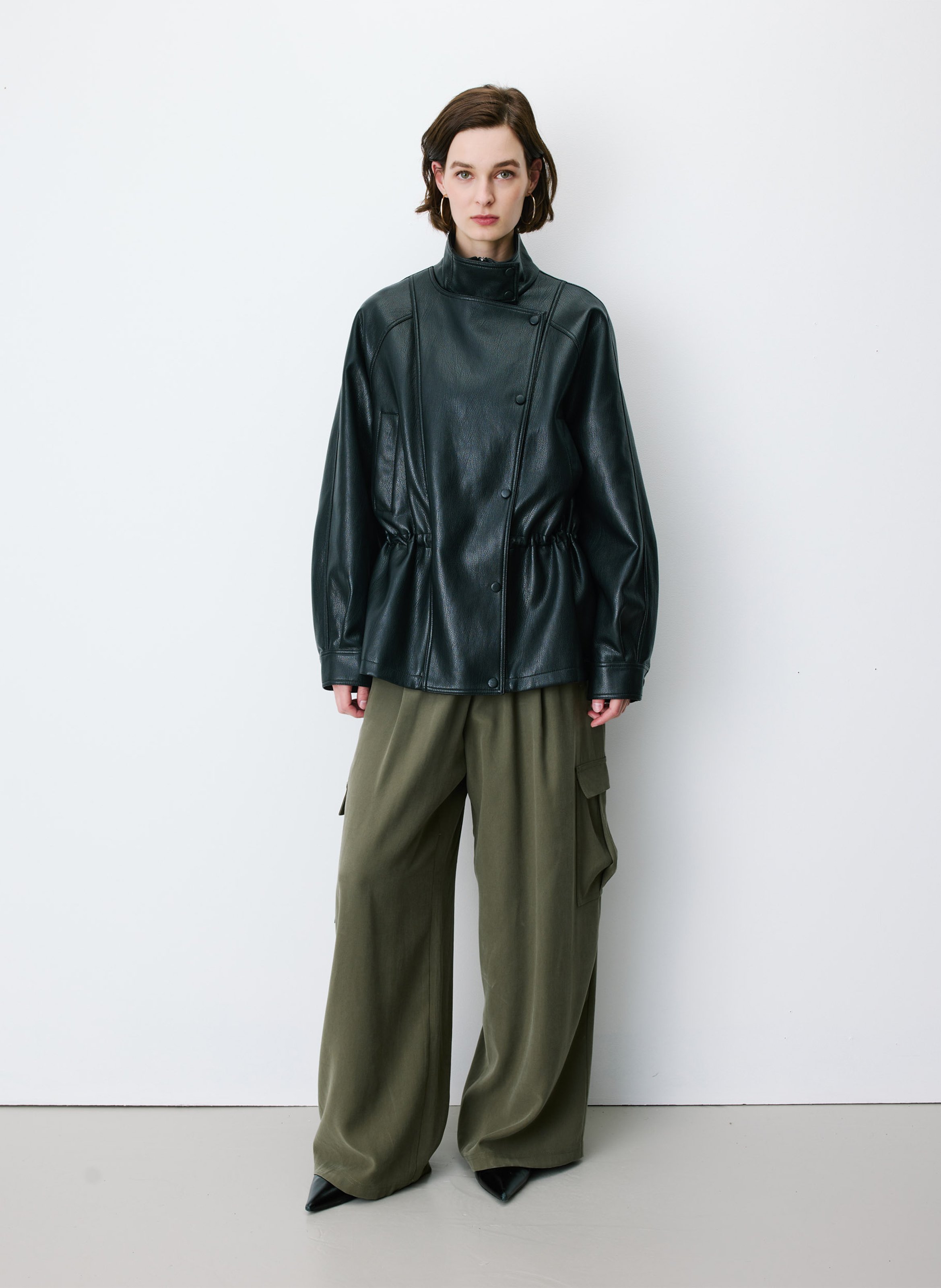 Veste oversize col montant GRACE ET MILA Noir