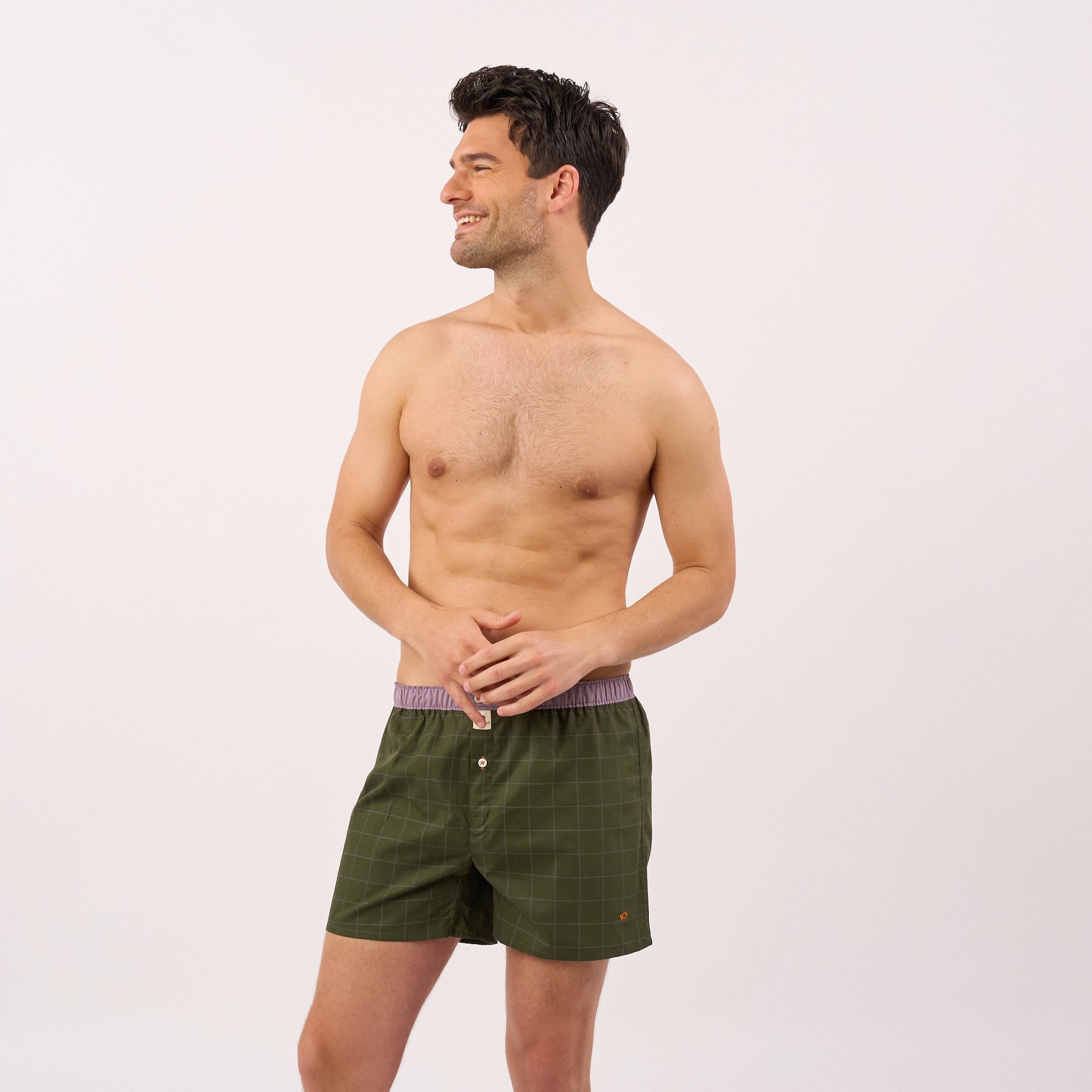 Organic cotton boxer shorts BILLYBELT Green