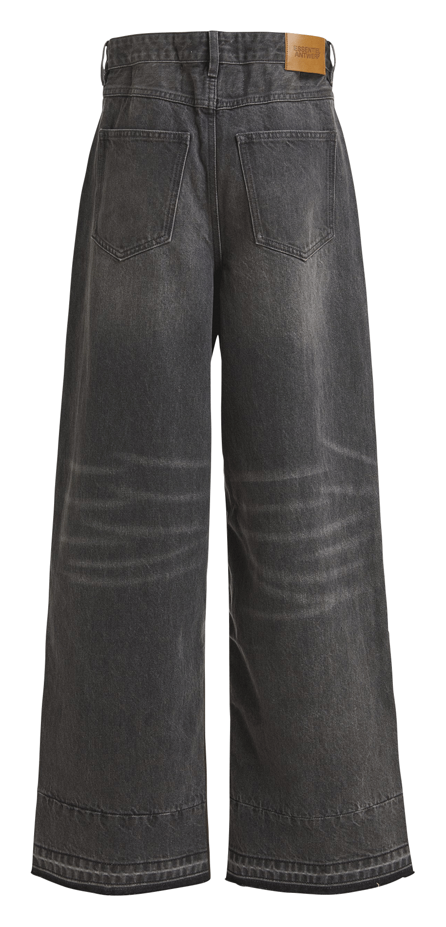 Weites Hose aus Baumwollmischung in Bimaterial ESSENTIEL ANTWERP Grun