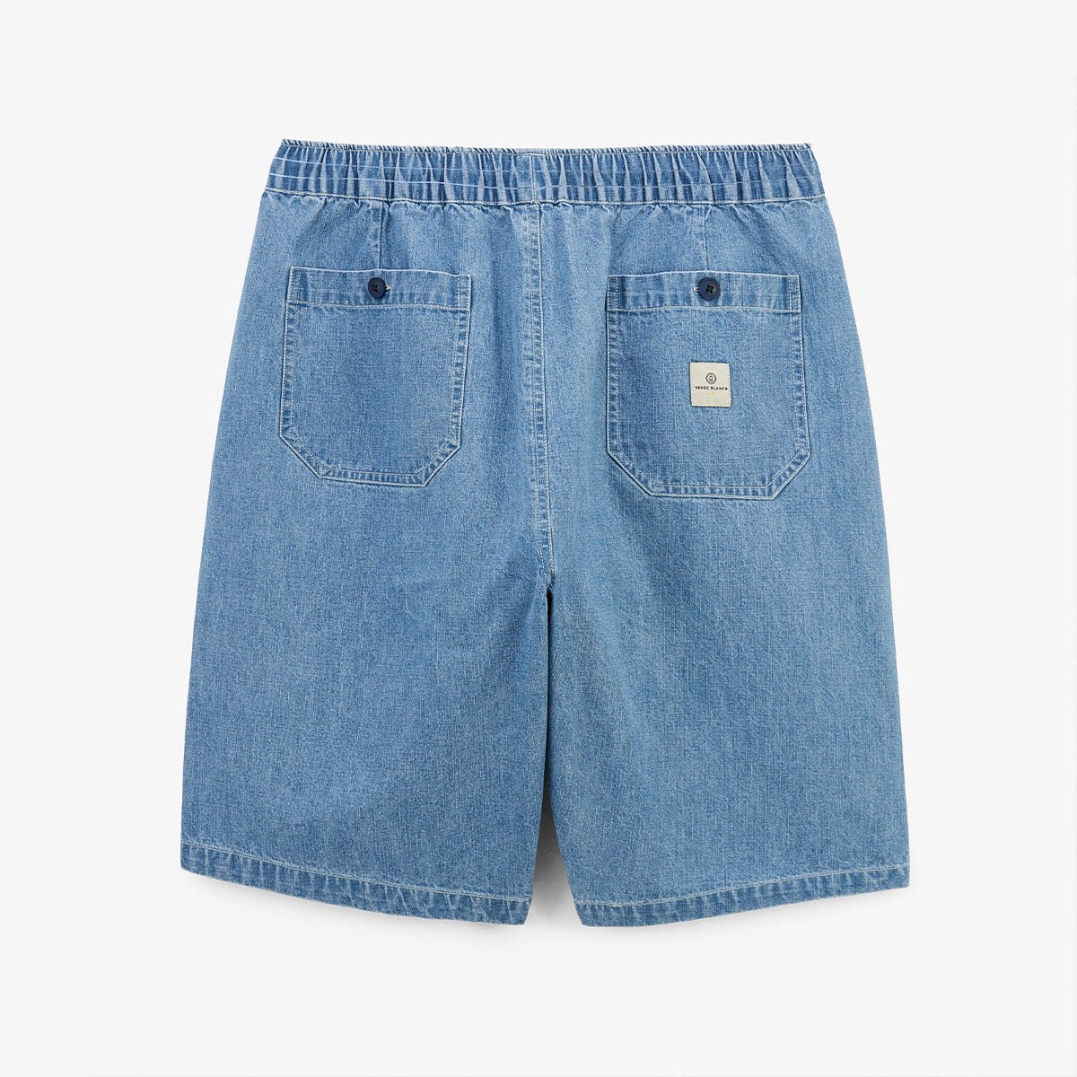Wide-leg cotton Bermuda shorts SERGE BLANCO Blue
