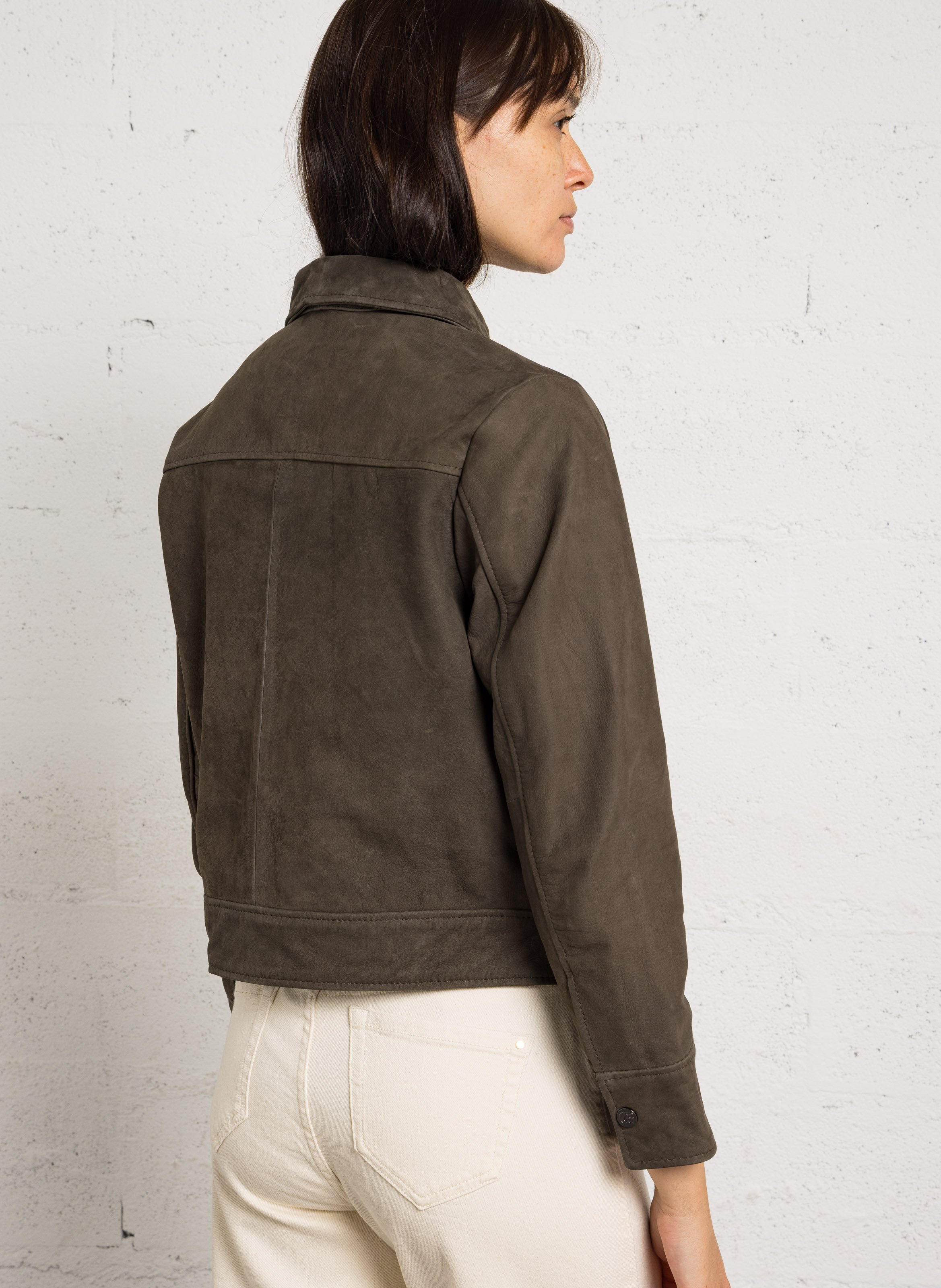 Lederblouson LE TEMPS DES CERISES Braun