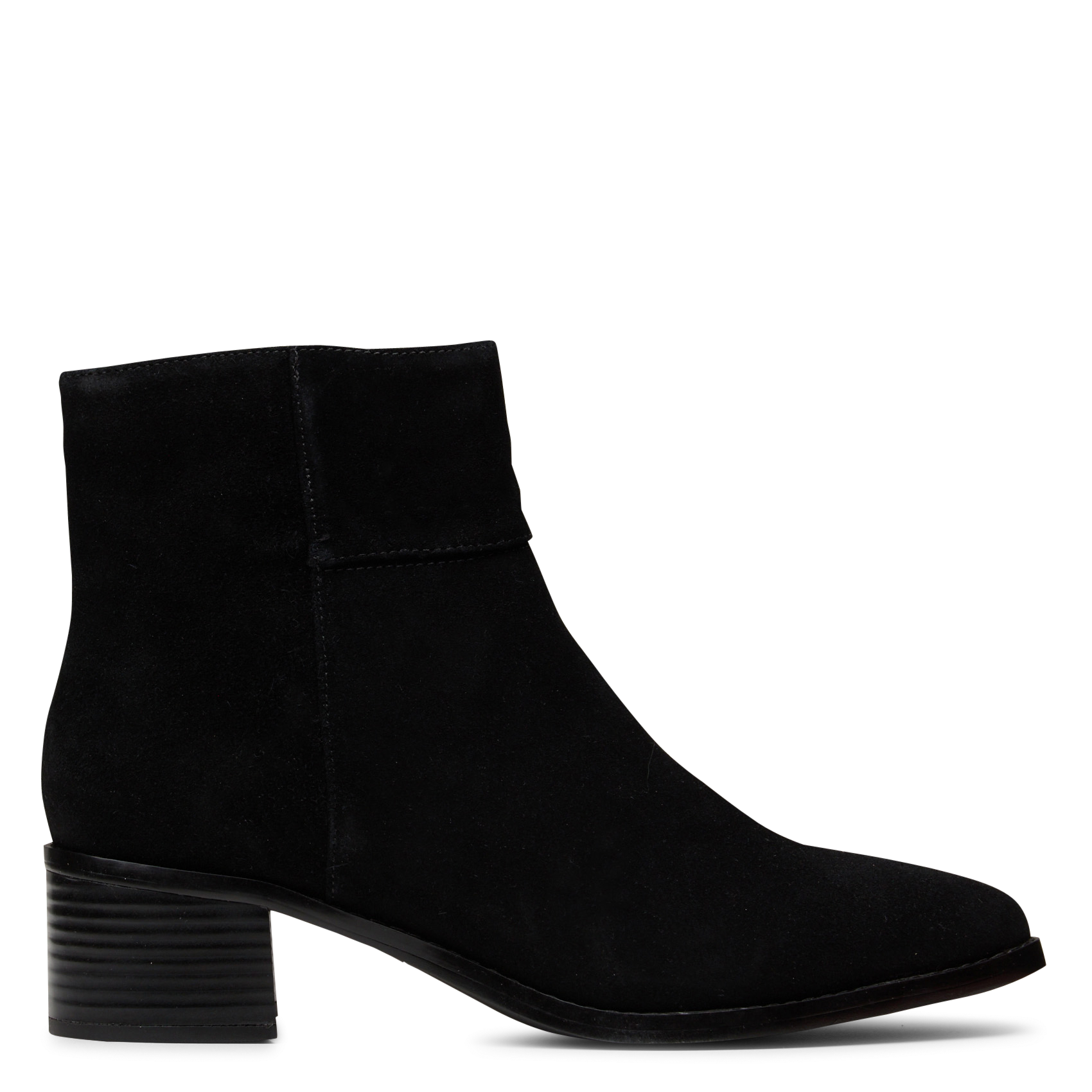 Bottines à bout carré en cuir CLARKS Noir