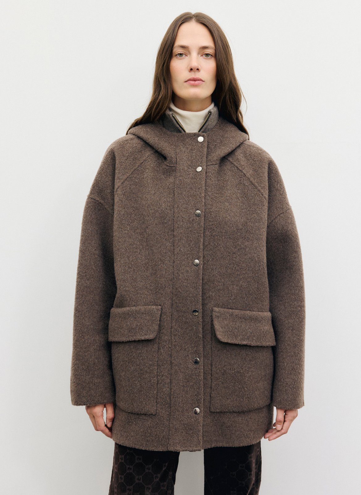 Oversize-Wollmantel GERARD DAREL Braun