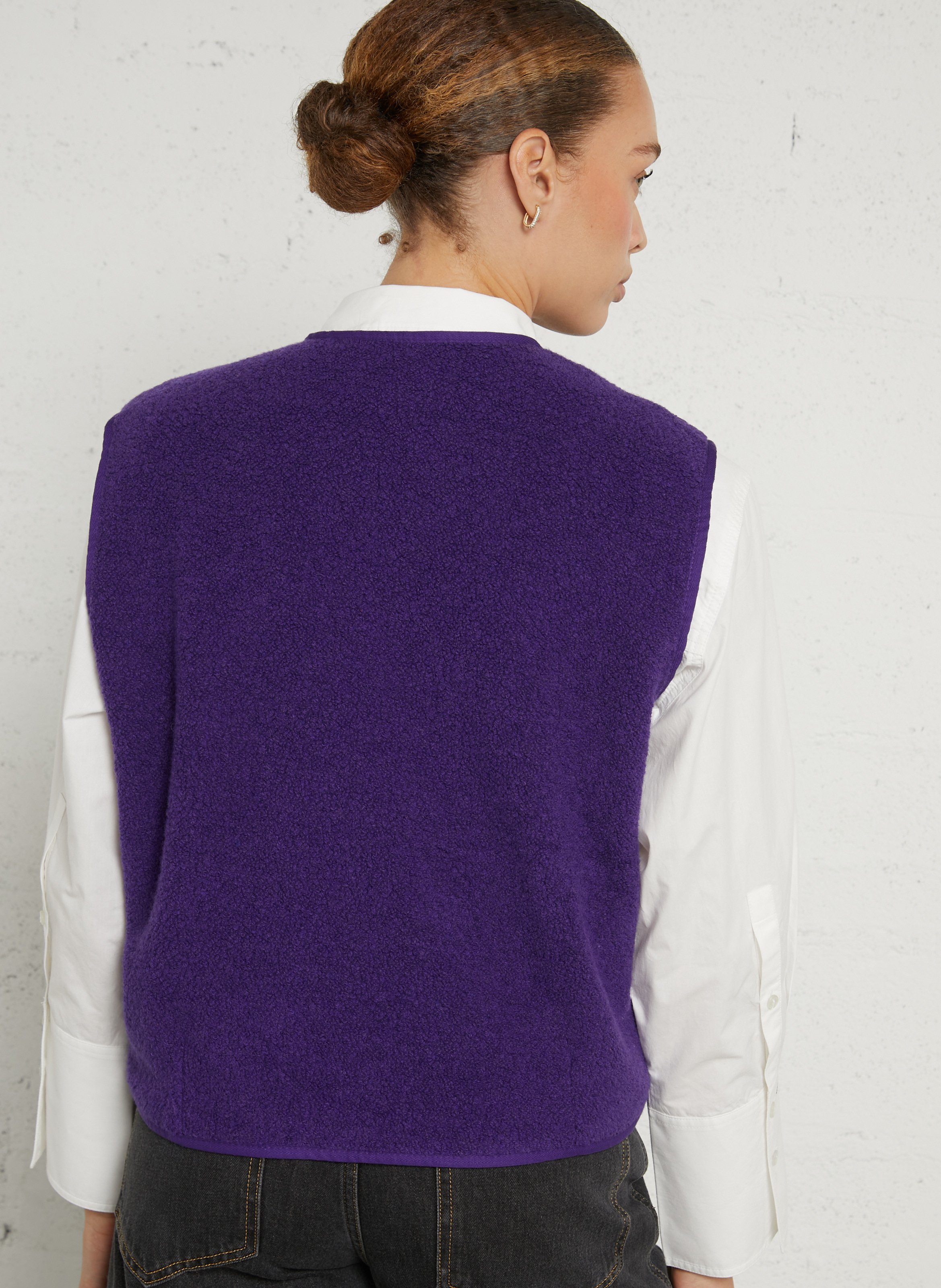 Oversize-Jacke aus Wollmix  DES PETITS HAUTS Violett
