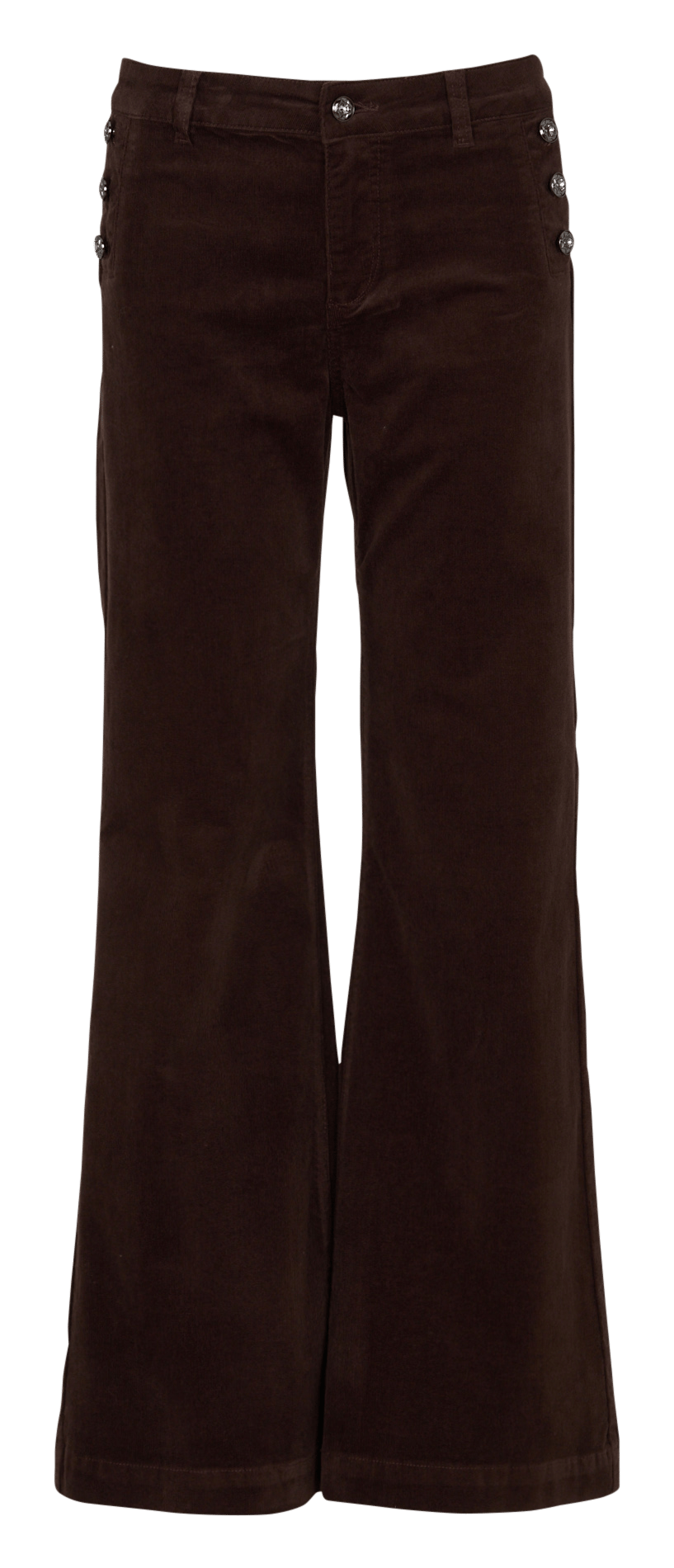 Uitlopende ribbroek van katoenmix LIU JO Bruin