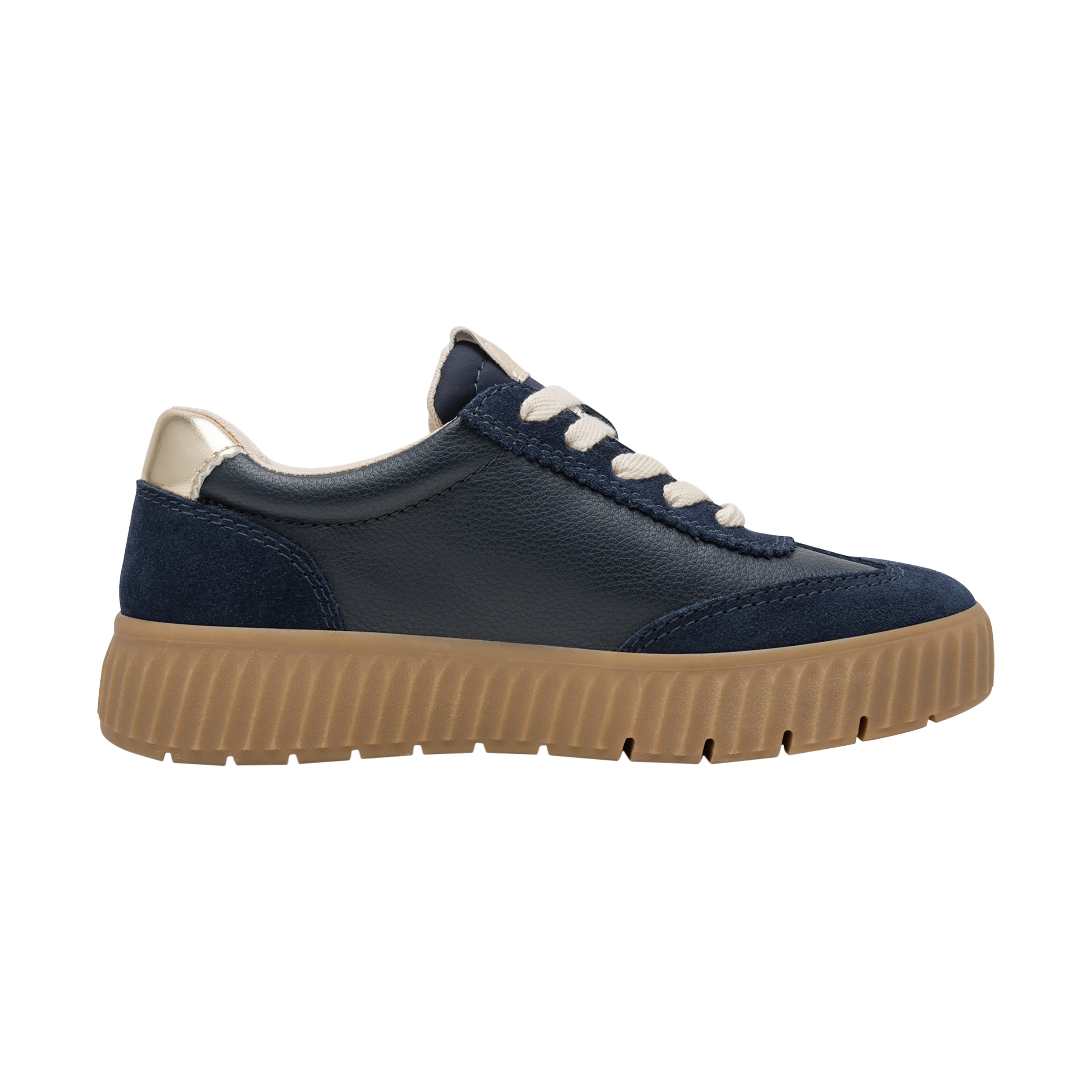 Leather trainers TAMARIS Blue