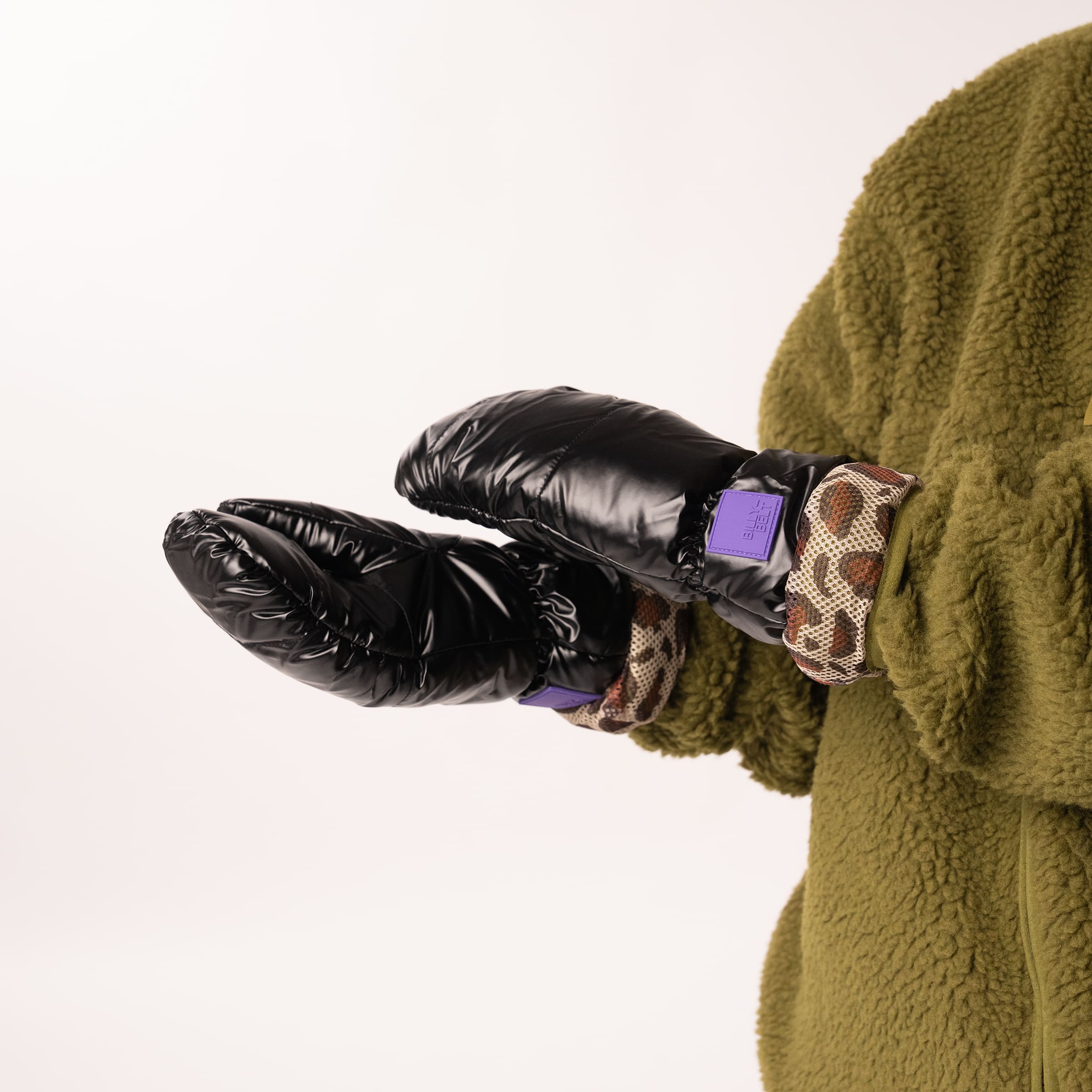 Metallic fleece mittens | Black BILLYBELT Women