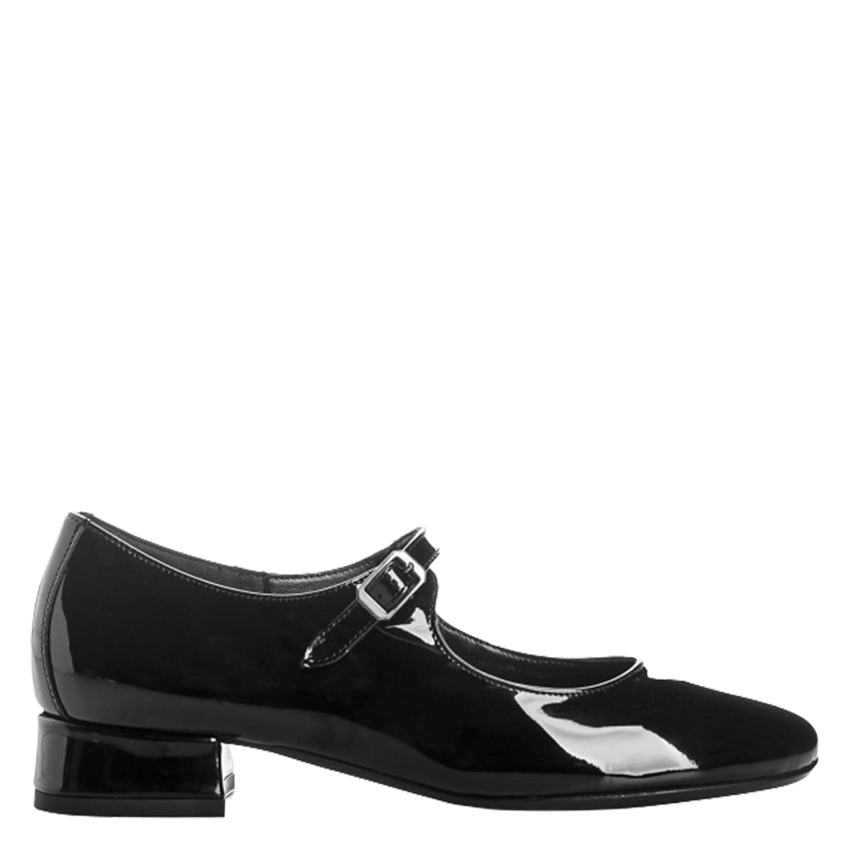 Heeled patent leather Mary Janes REQINS Black