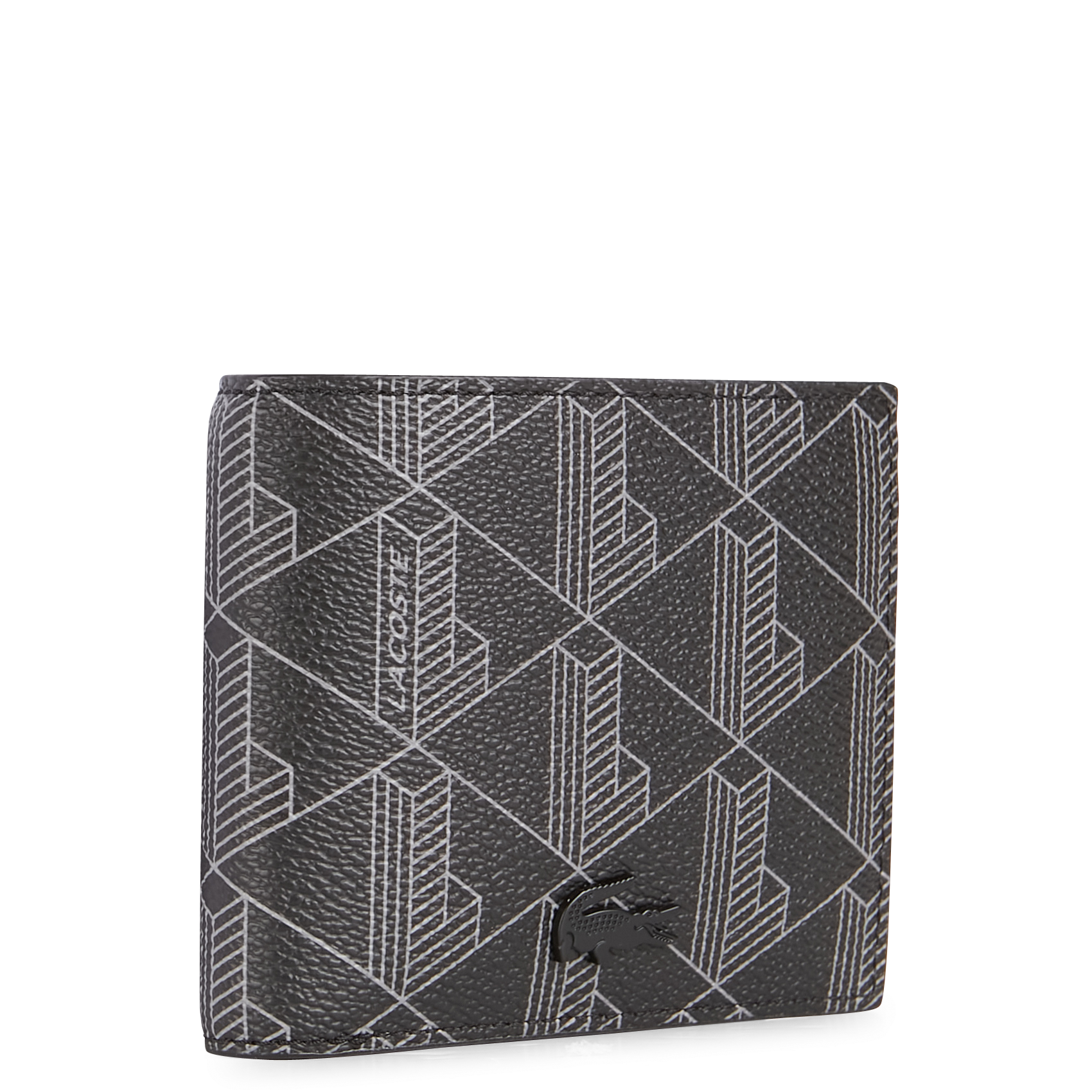 Portefeuille avec imprimé monogramme  LACOSTE Noir