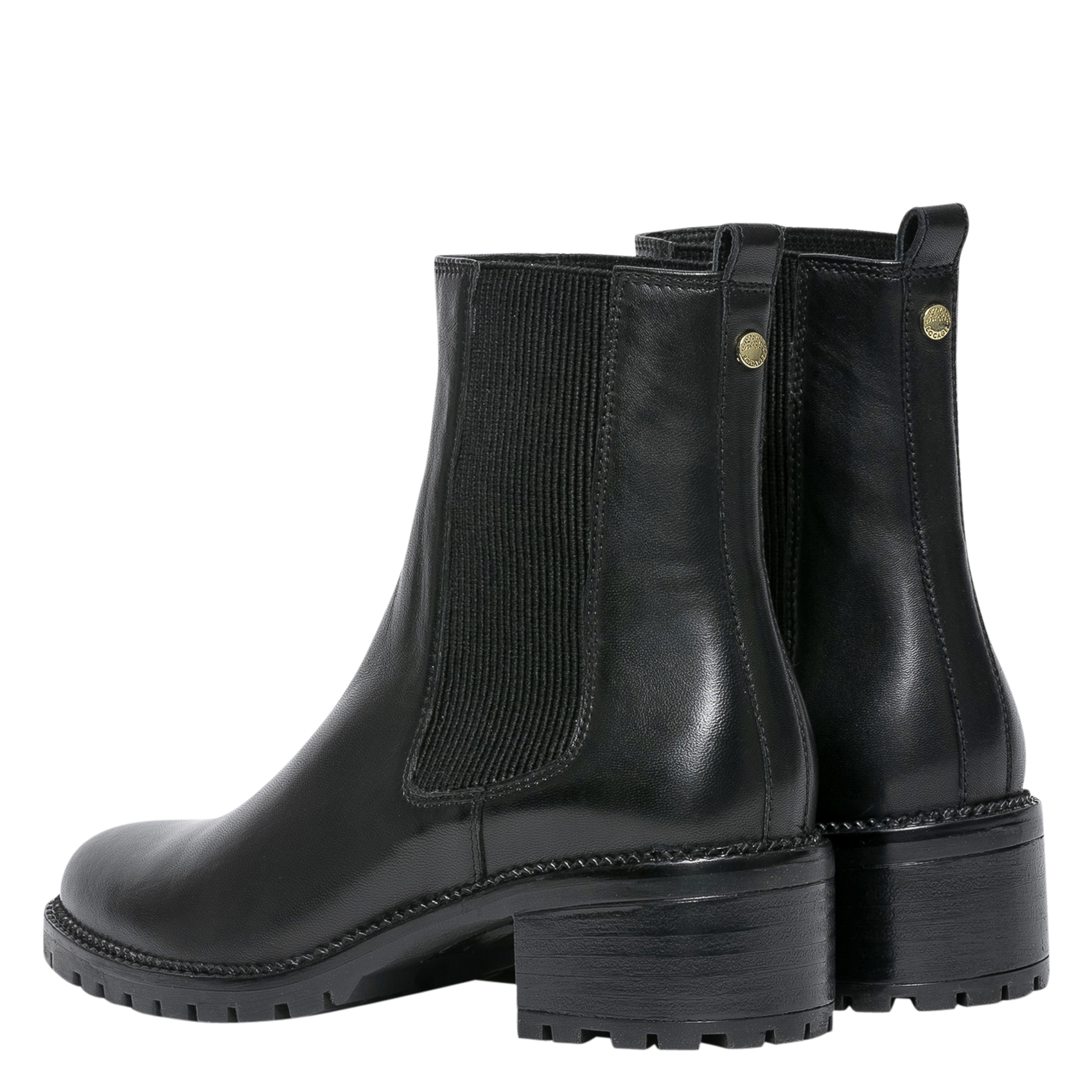 Boots en cuir lisse BOCAGE Noir
