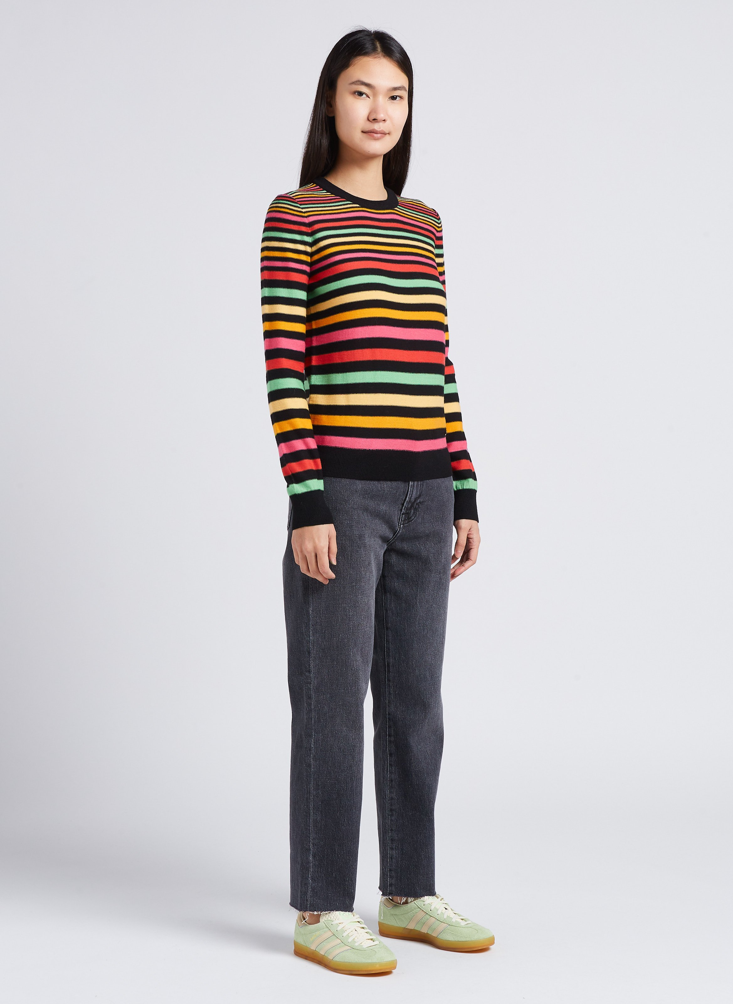 Cotton-blend straight jeans with decorative chain 7 FOR ALL MANKIND Grey