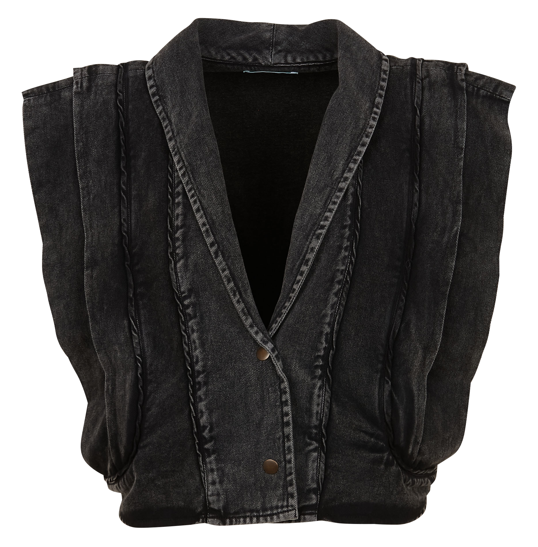 Veste col V en coton  BY BAR Noir