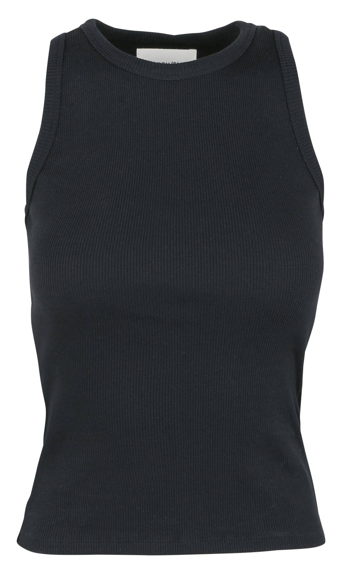 Ribbed cotton tank top SAISON 1865 Black