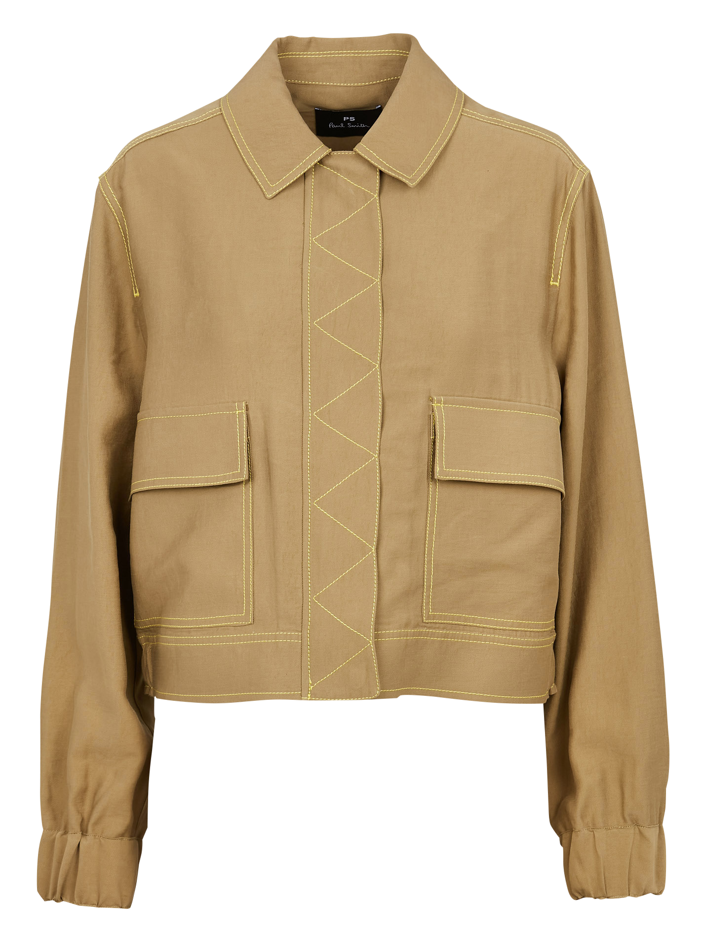 Fluid jacket with classic stitched collar PAUL SMITH Green