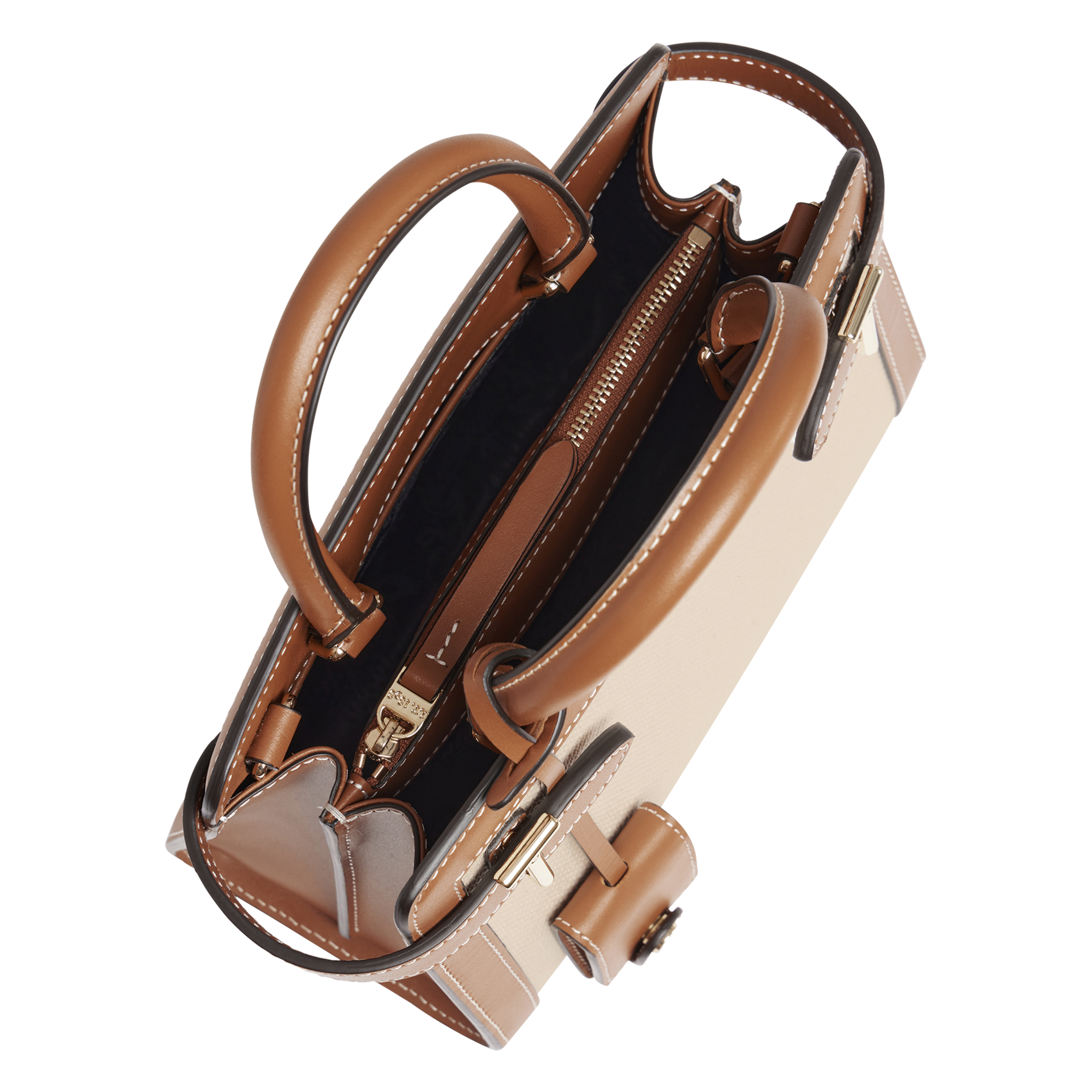 Sac à main en cuir LE TANNEUR Beige