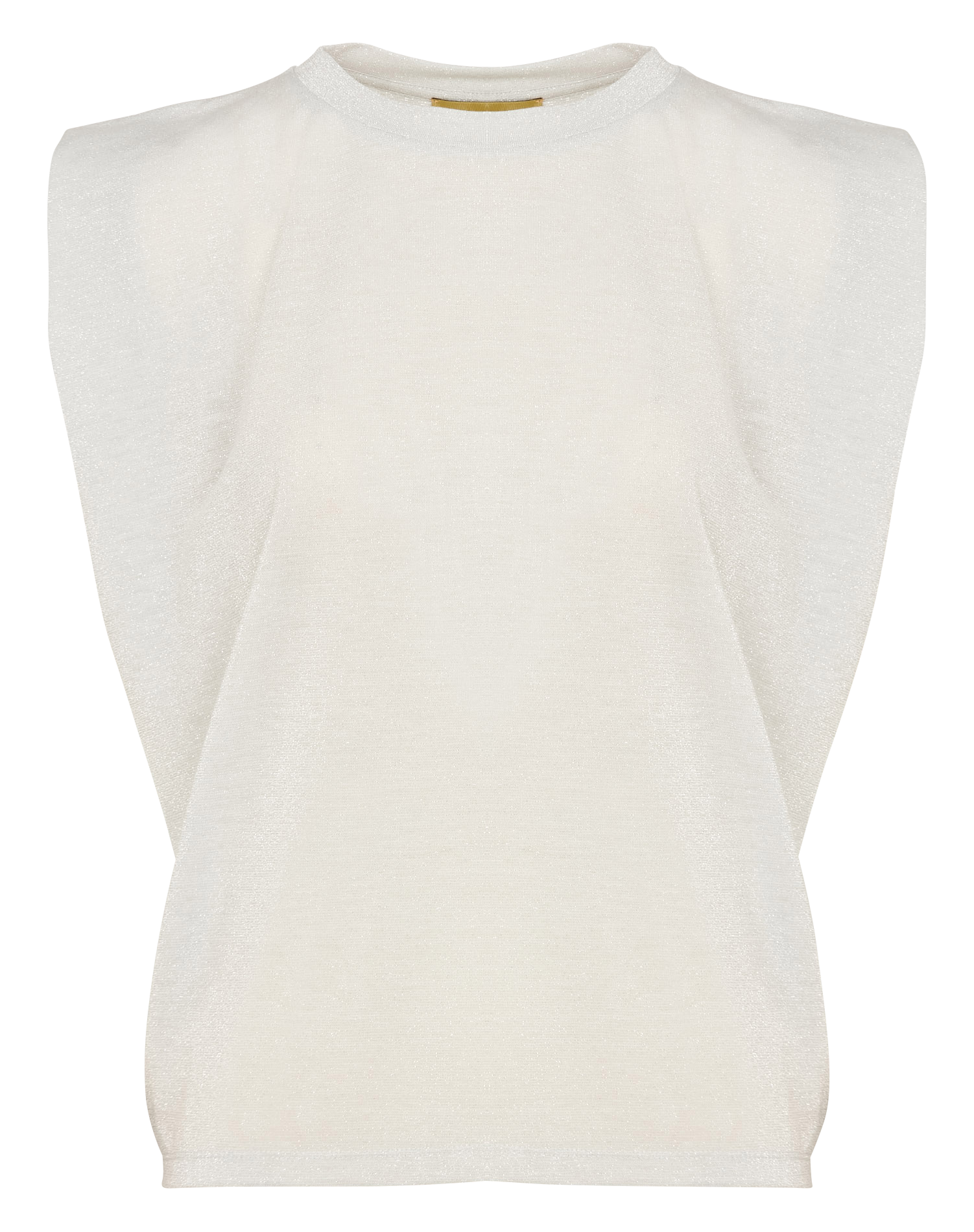 Tee-shirt sans manches à paillettes MOMONI Blanc