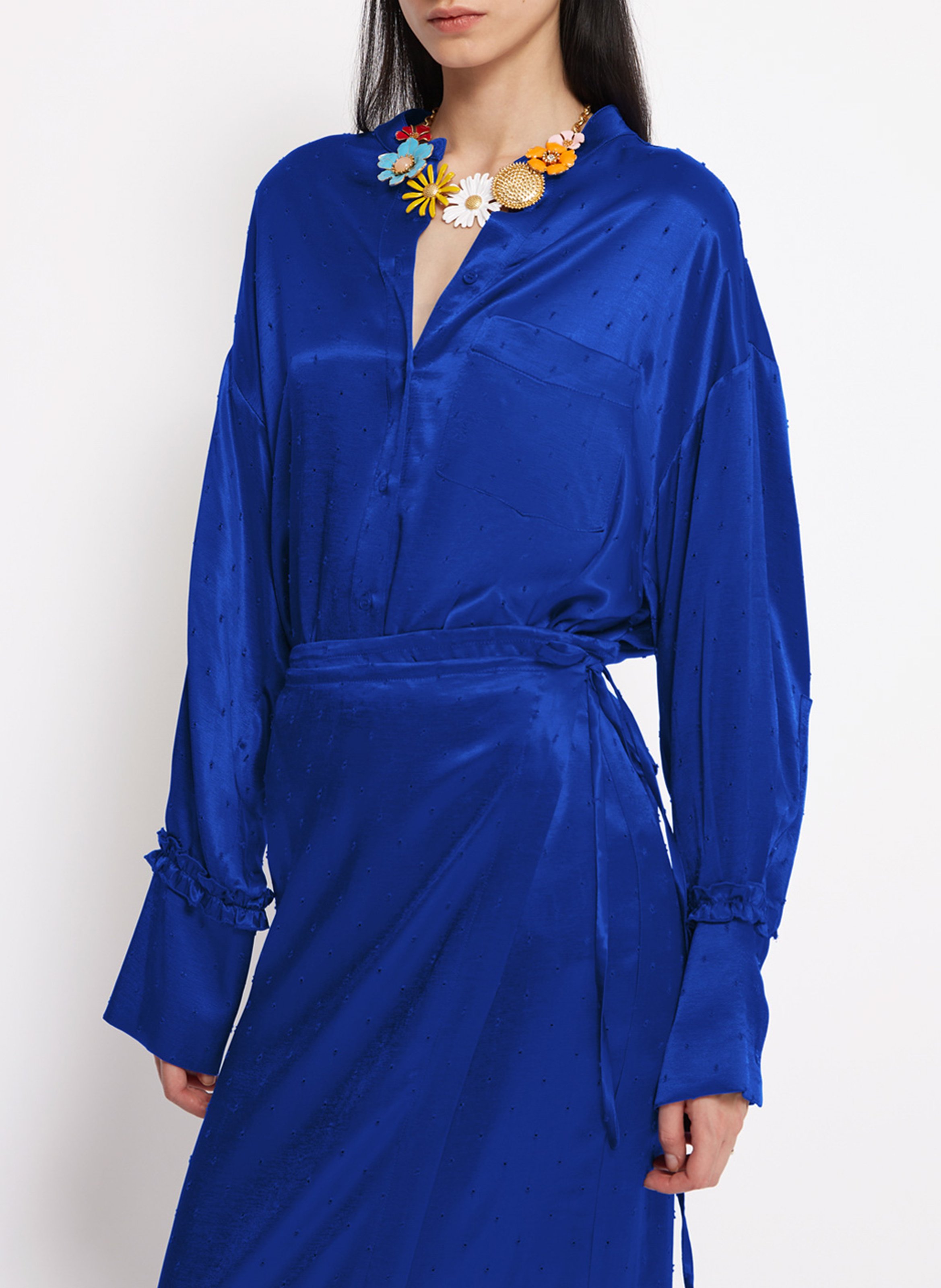 Chemise oversize col mao ROSEANNA Bleu
