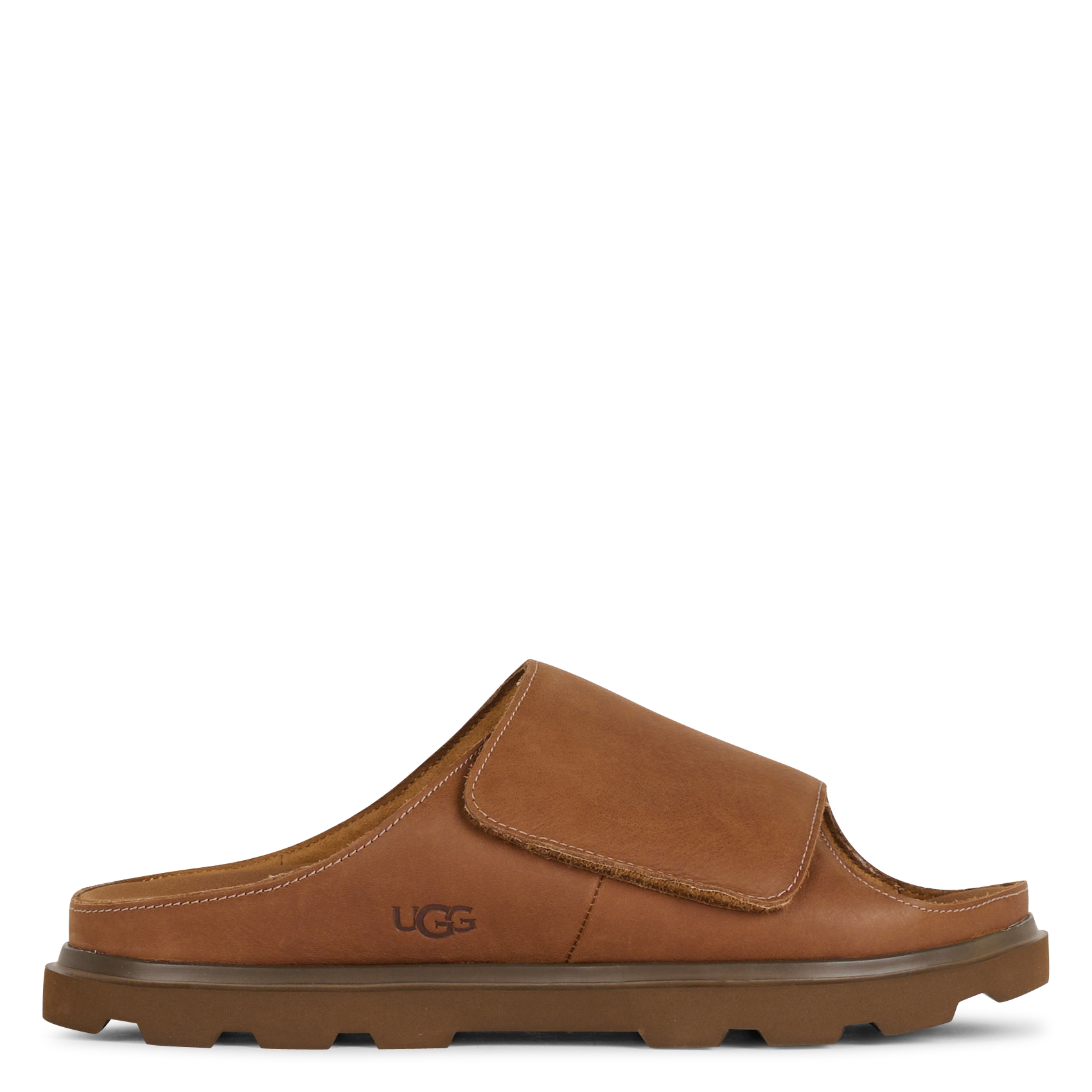 Aouda flat leather sandals UGG Brown