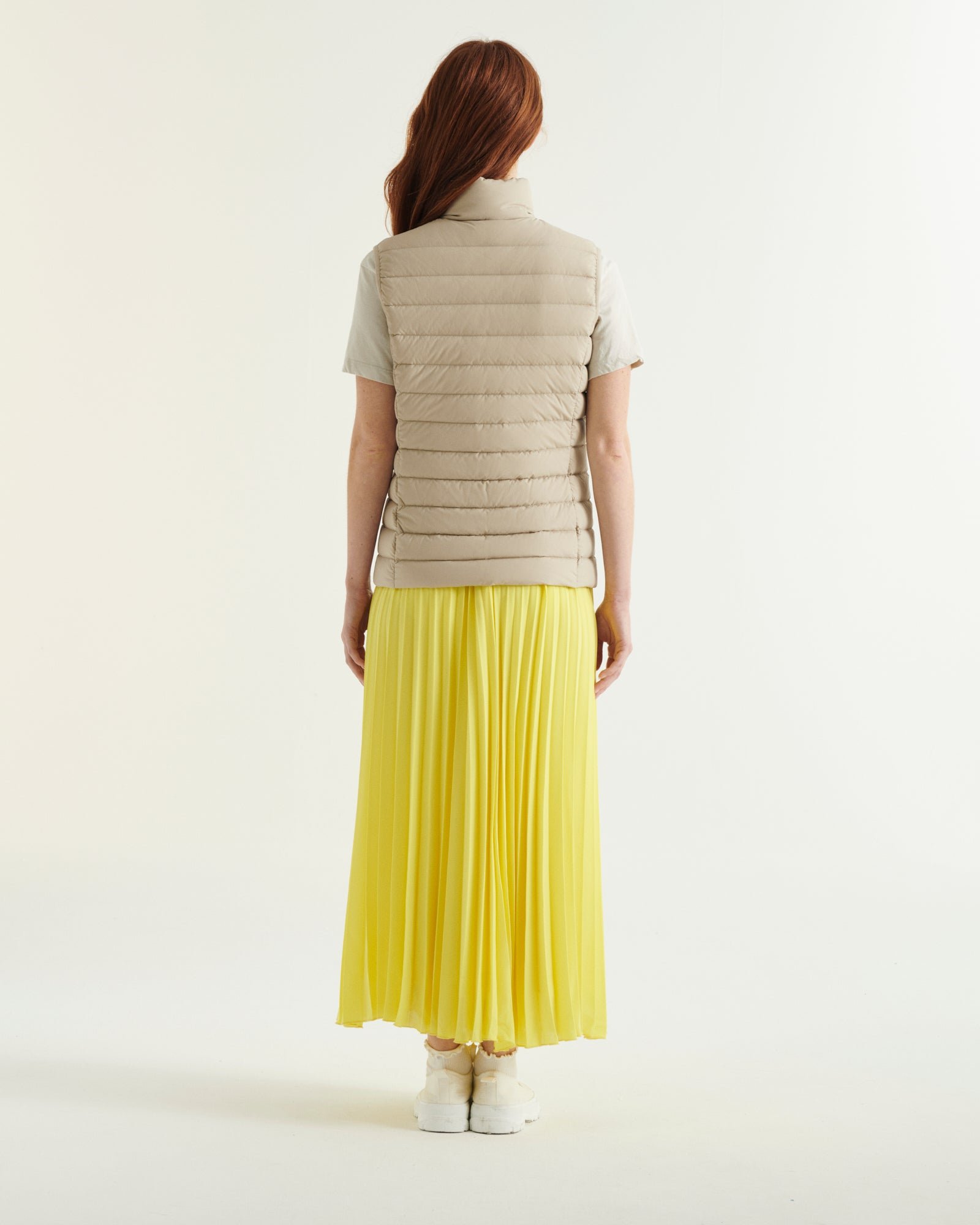 Stretch sleeveless down jacket Grenada JOTT Beige