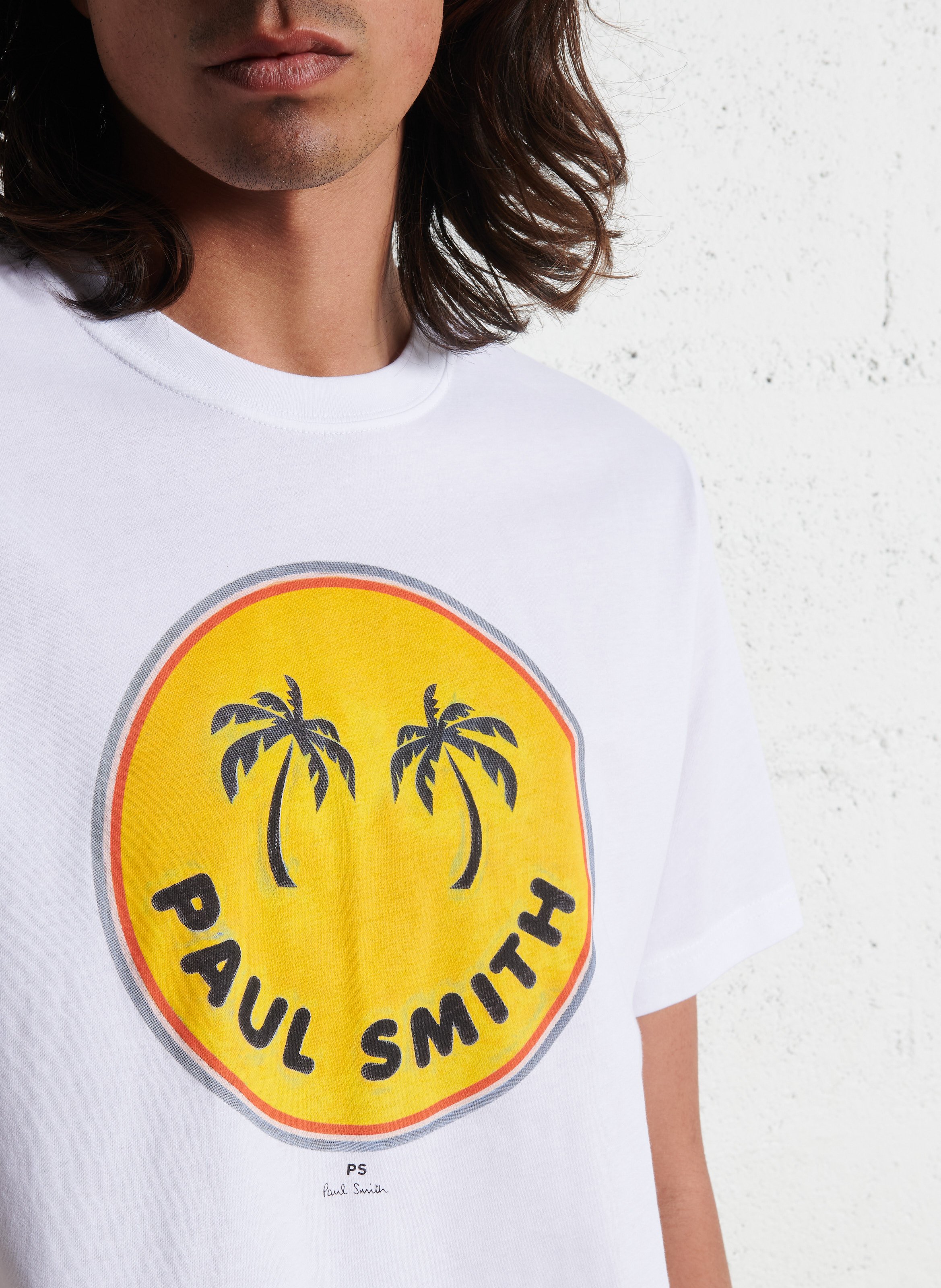 Printed organic cotton T-shirt PAUL SMITH White