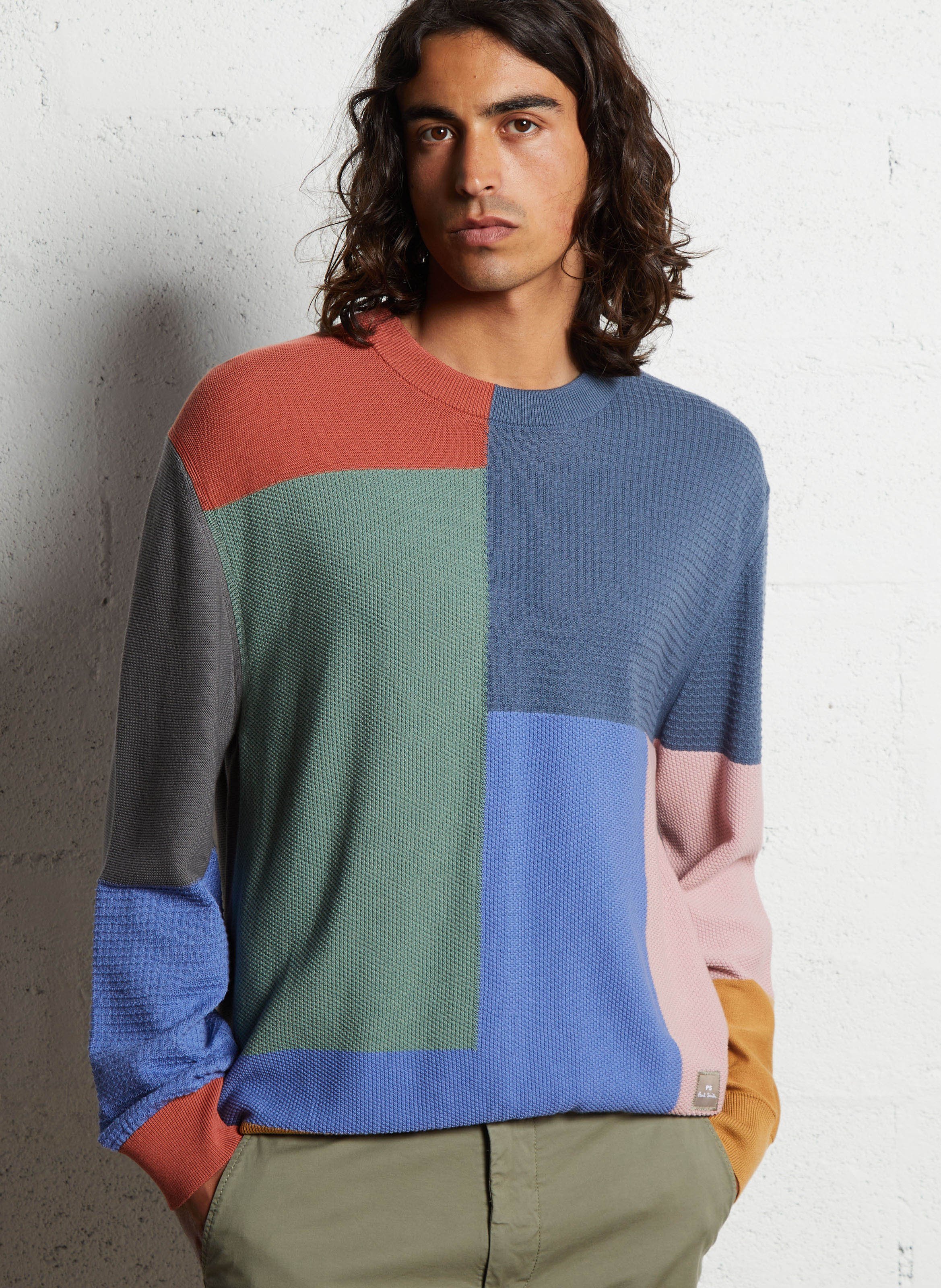 Oversized organic cotton sweater PAUL SMITH Multicolored