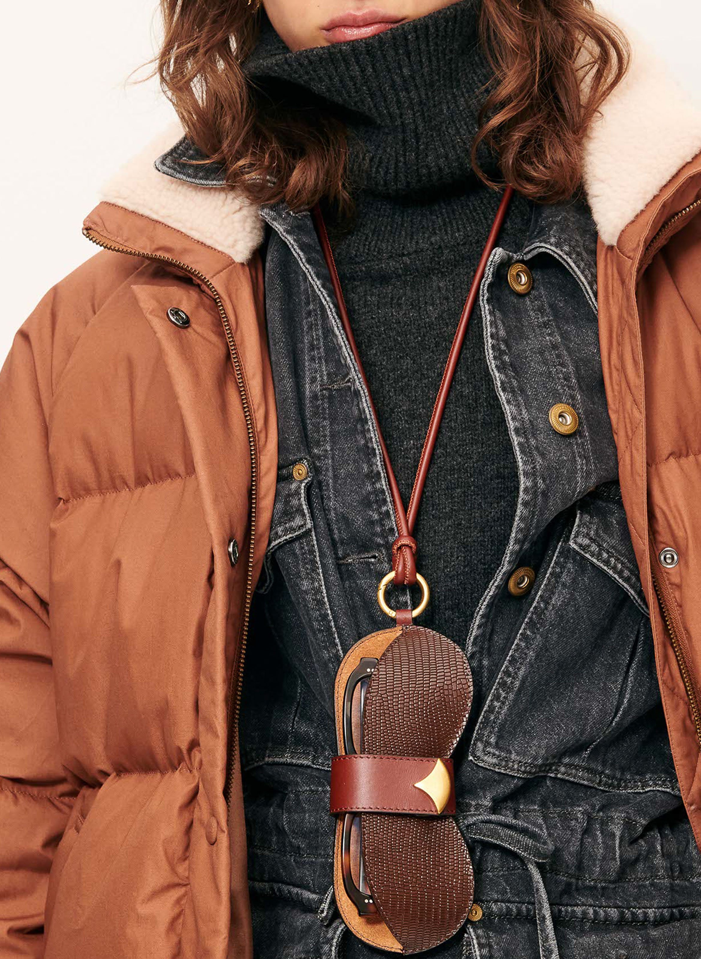 Oversize-Steppjacke mit Stehkragen SESSUN Braun