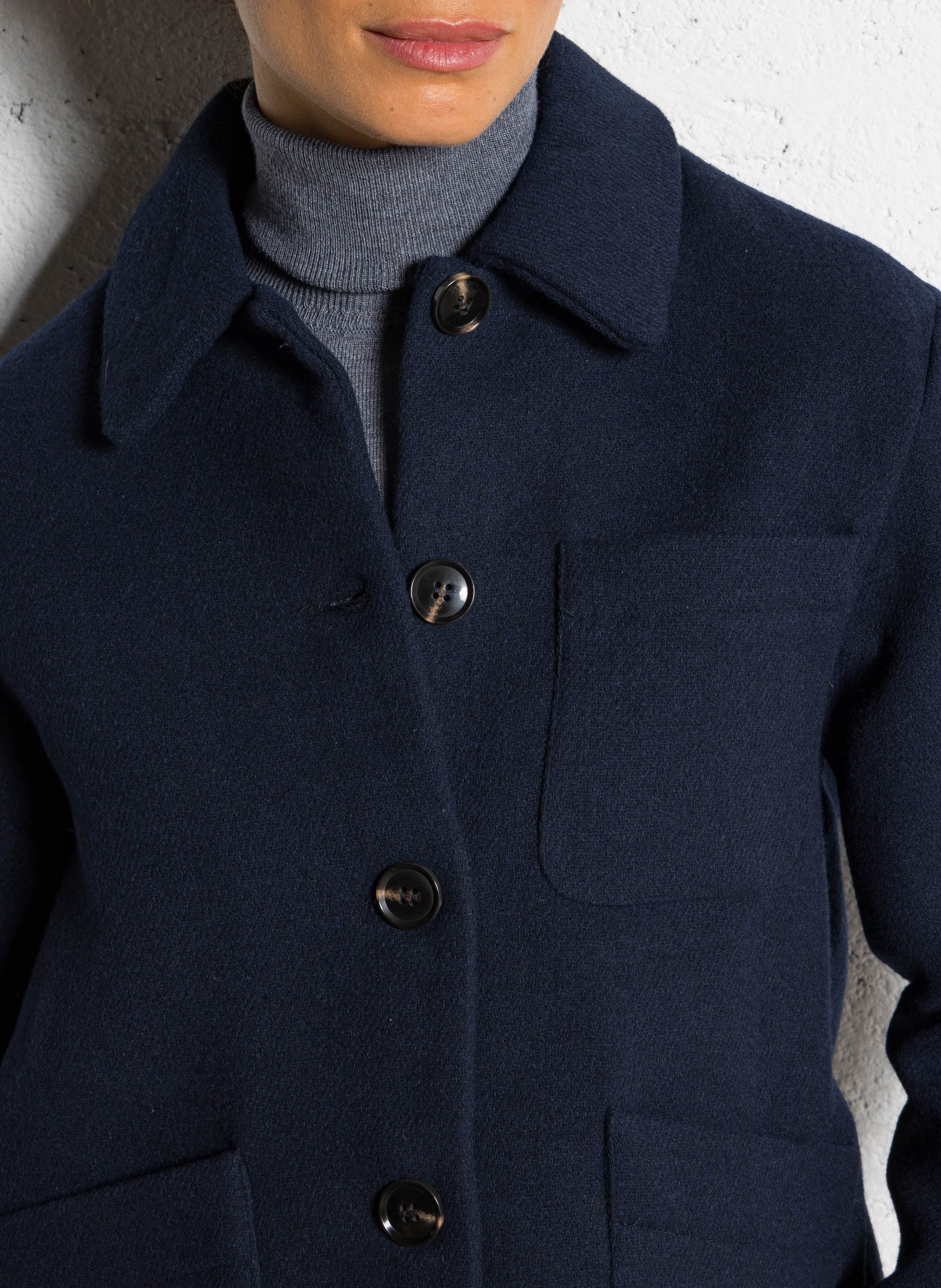 Manteau col classique  LA PETITE ETOILE Bleu