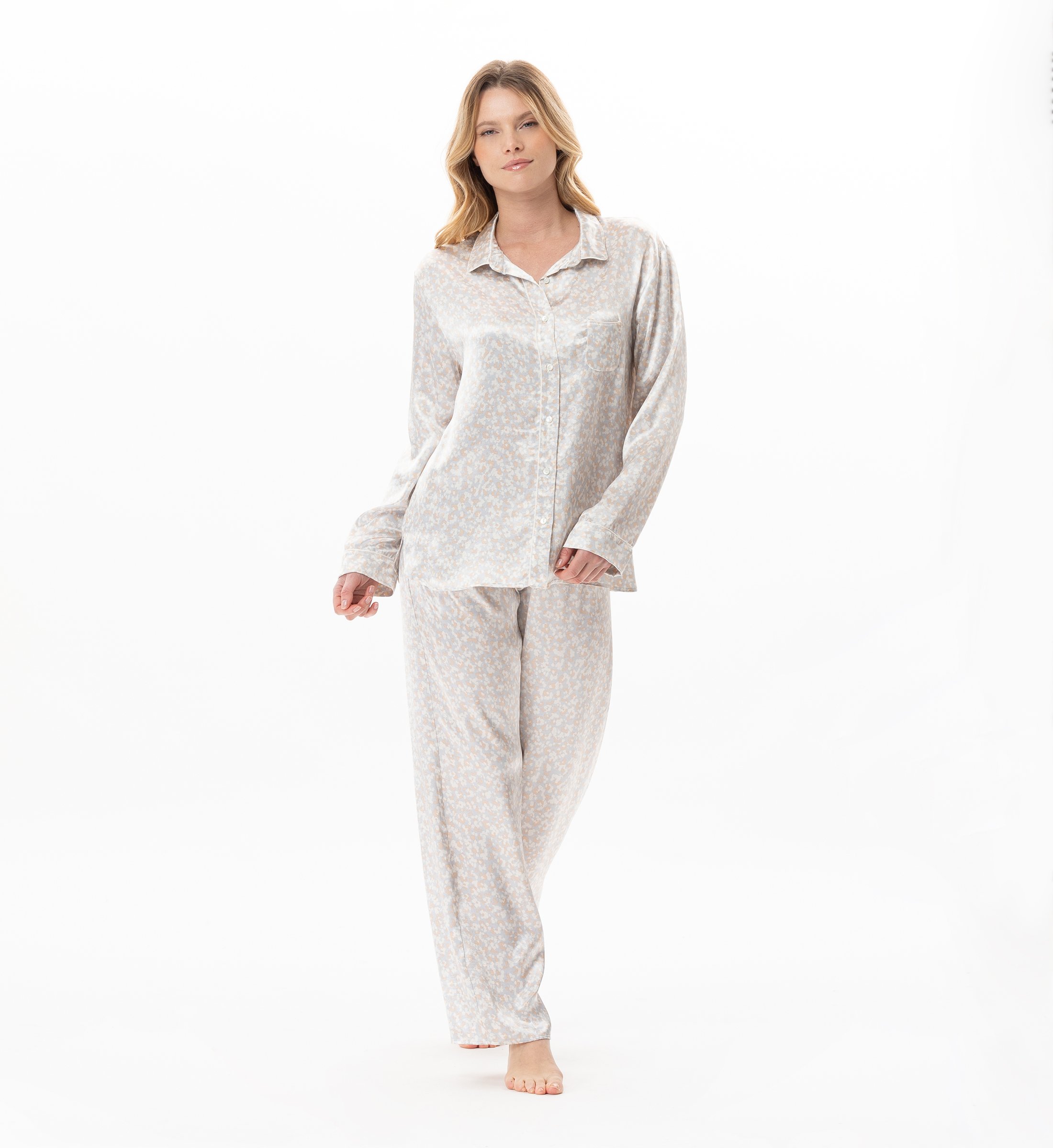 Buttoned viscose pyjama LE CHAT Multicolored