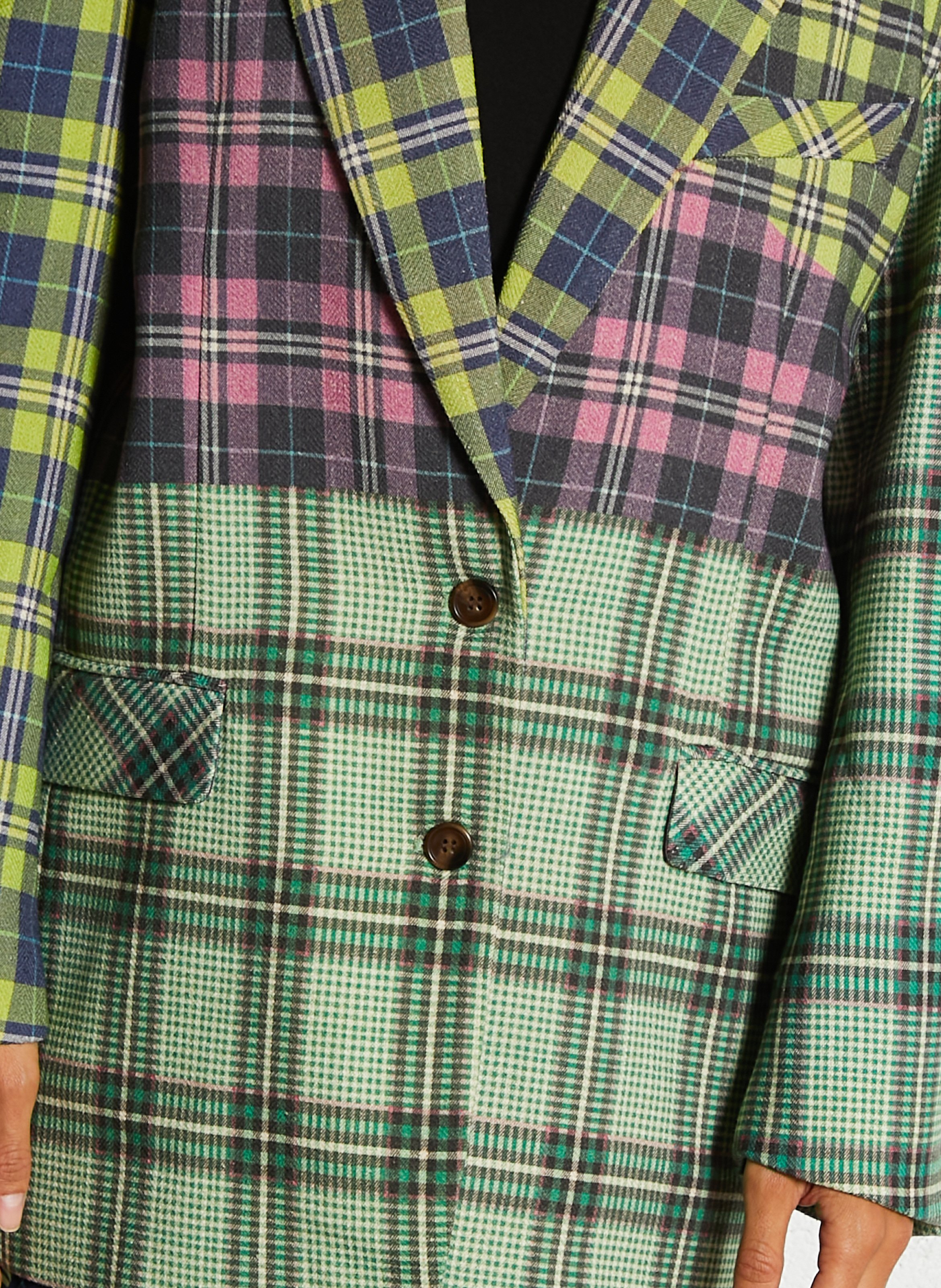 Veste oversize col tailleur à carreaux MES DEMOISELLES Multicolore