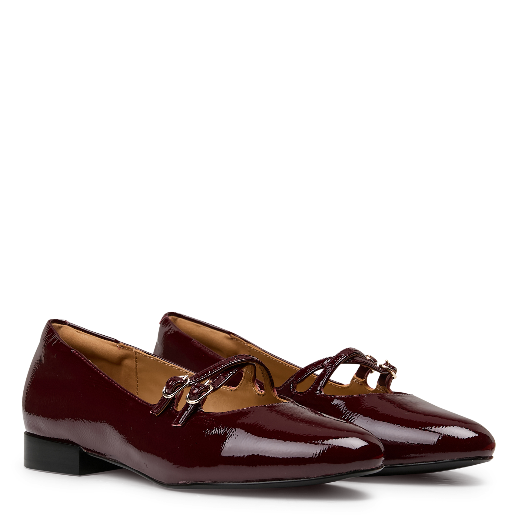 Ballet flats with patent leather buckles SCHMOOVE Red