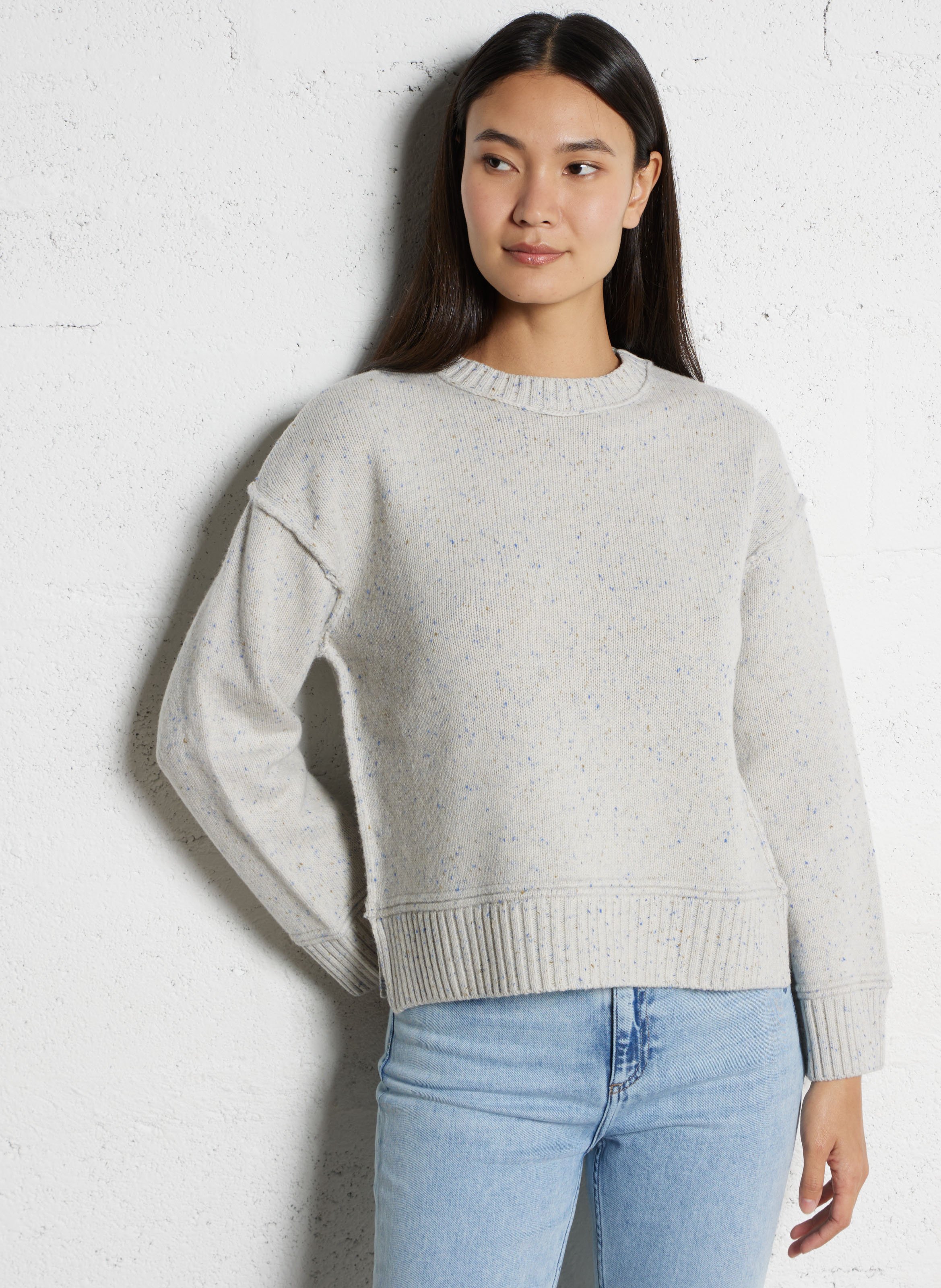 Pull col rond en laine MAISON 123