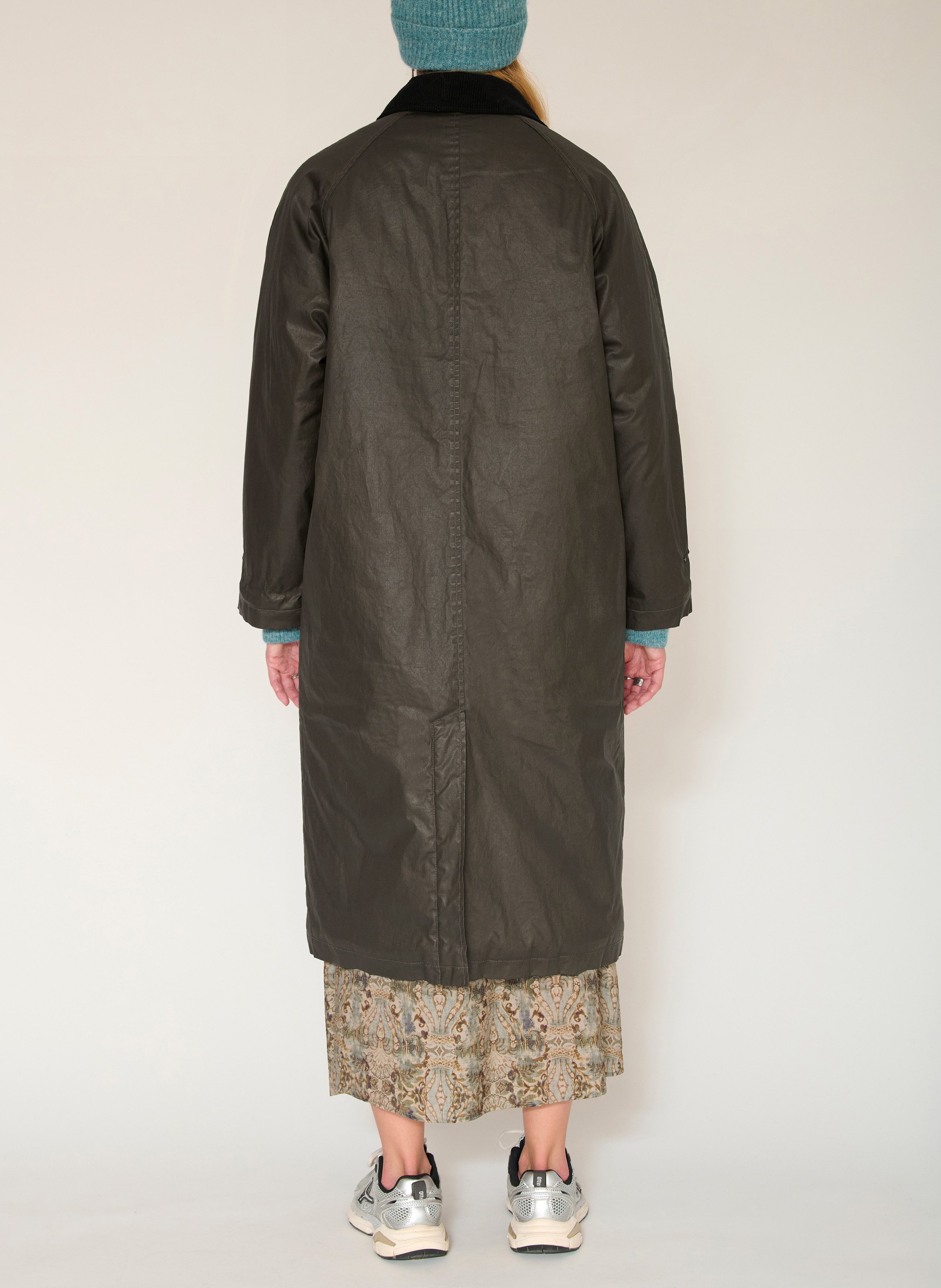 Manteau droit en coton MKT Kaki