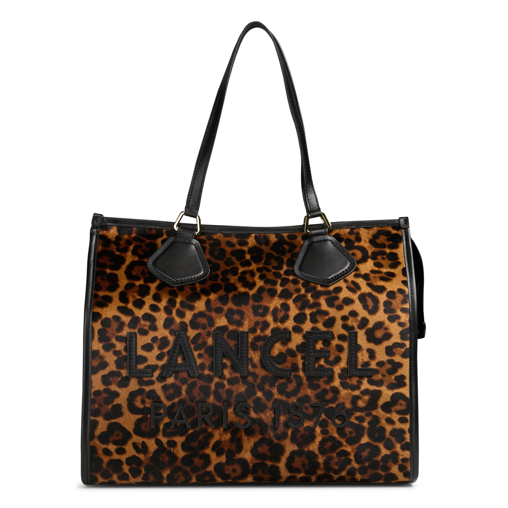 Cabas en cuir effet pony LANCEL Multicolore