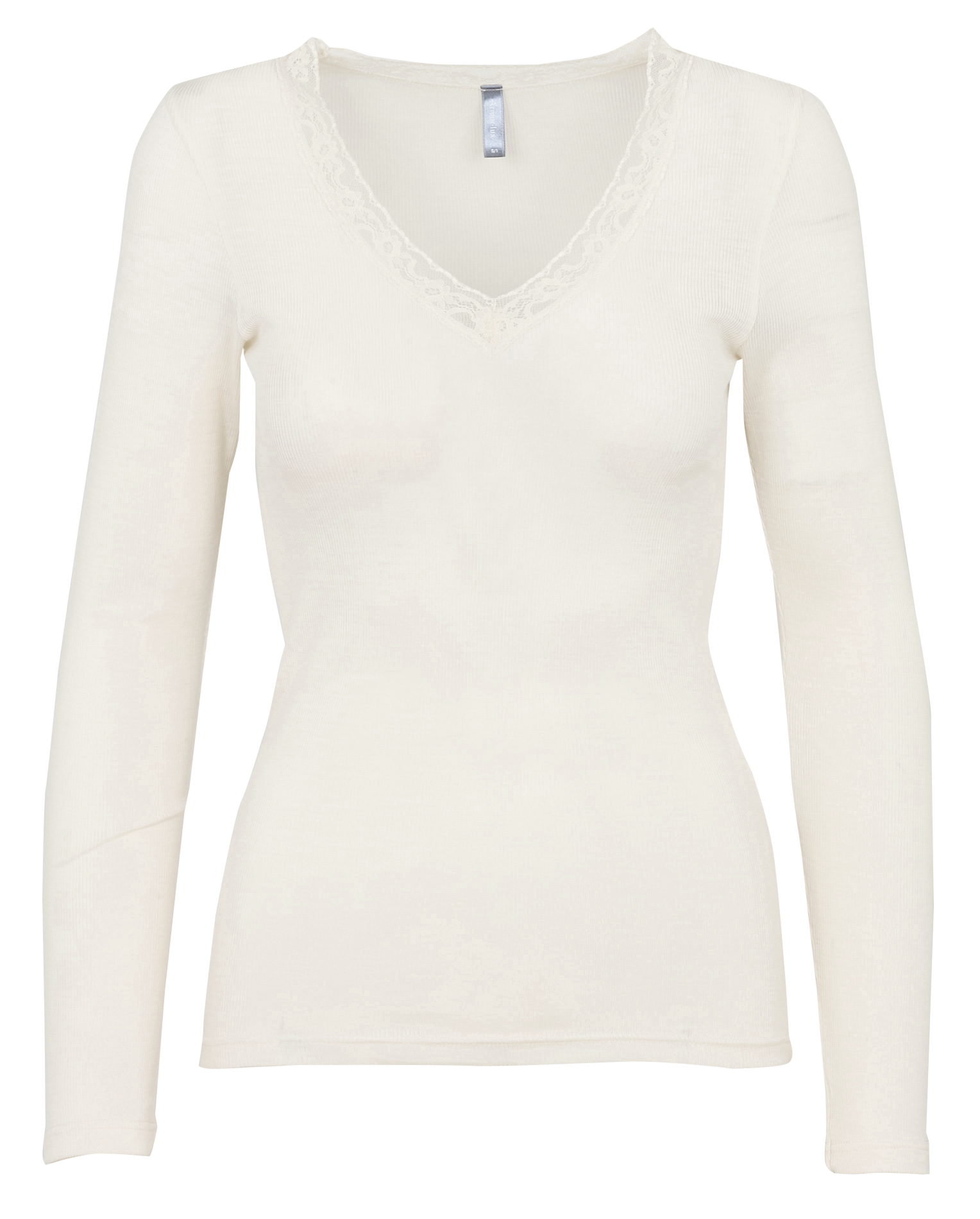 Tee-shirt col v dentelle uni ARMOR LUX Beige