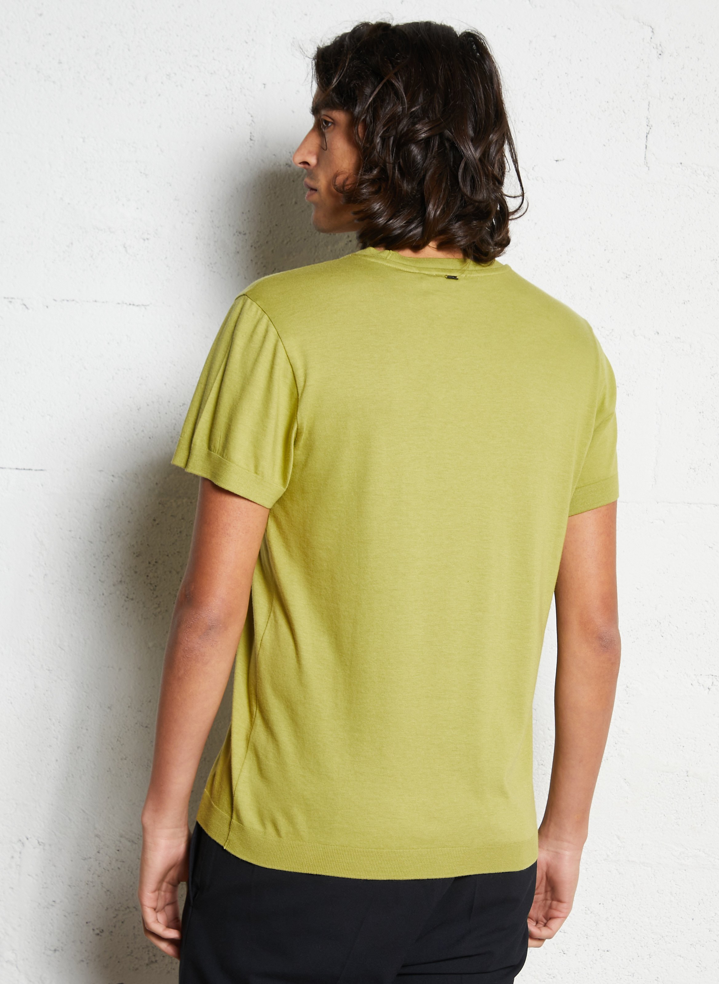 Gerade geschnittenes Rundhals-T-Shirt aus Baumwoll-Mix IKKS Grun