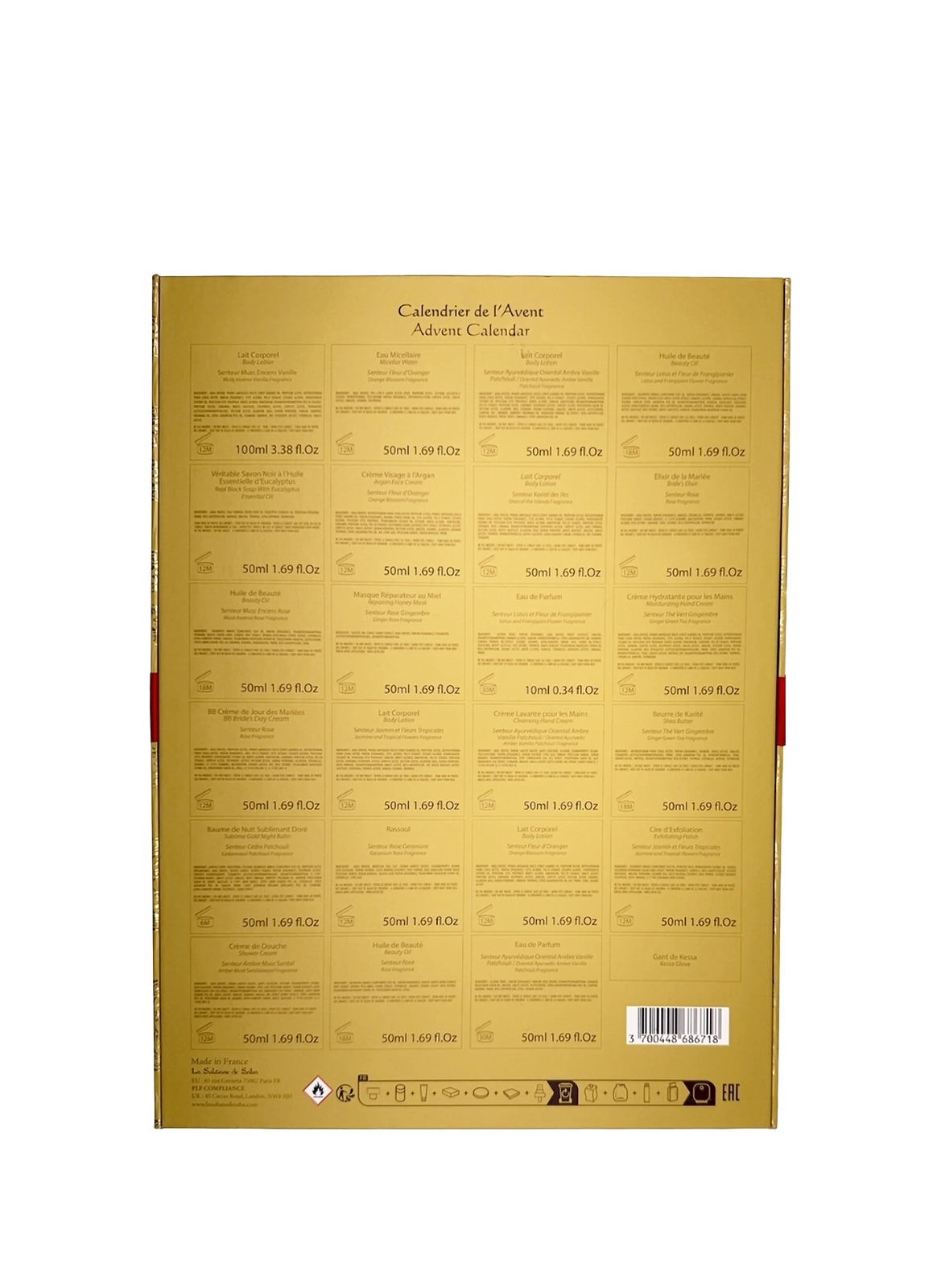 Calendrier de l'Avent LA SULTANE DE SABA No color