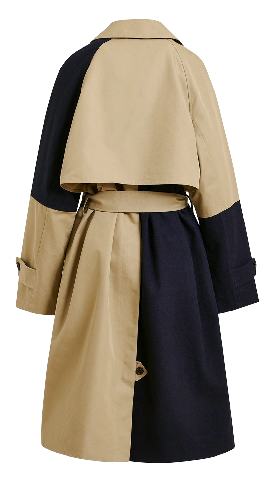 Straight wool-blend trench coat with tailored collar ESSENTIEL ANTWERP Brown