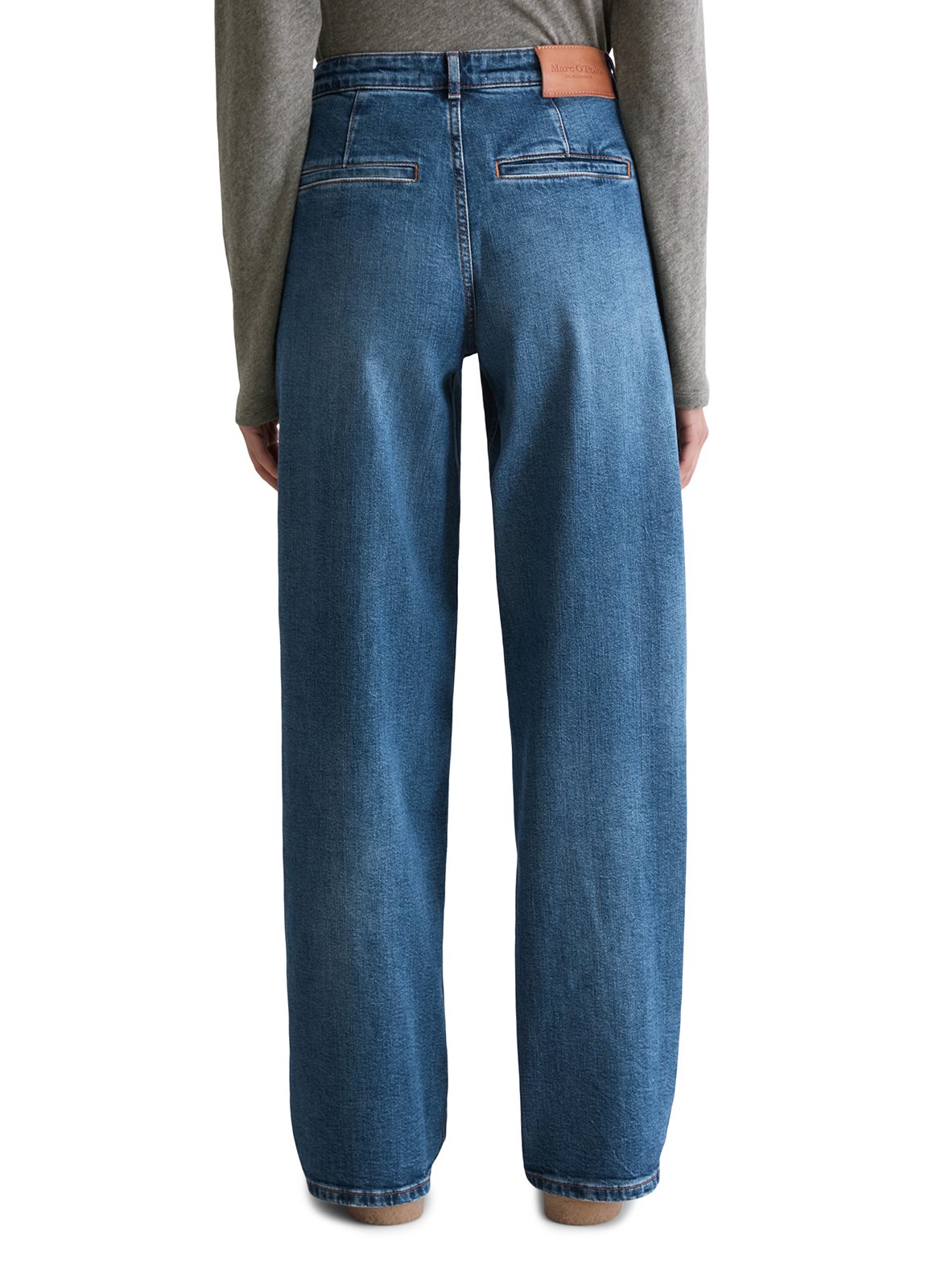 Cotton-blend wide-leg jeans MARC O'POLO Blue