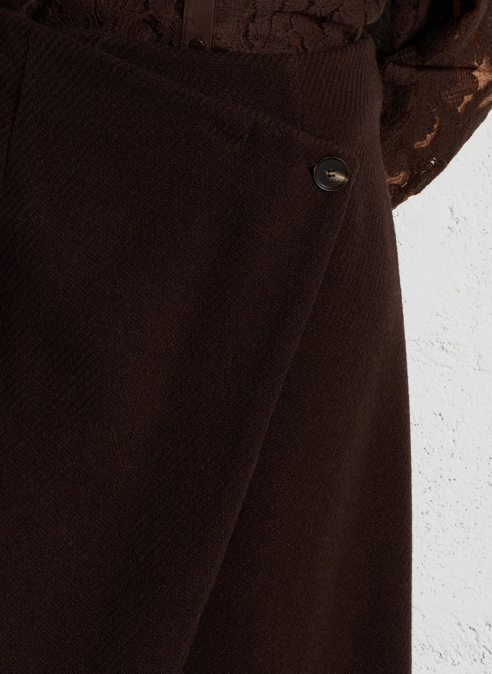 Jupé midi en laine mélangée MAISON 123 Marron