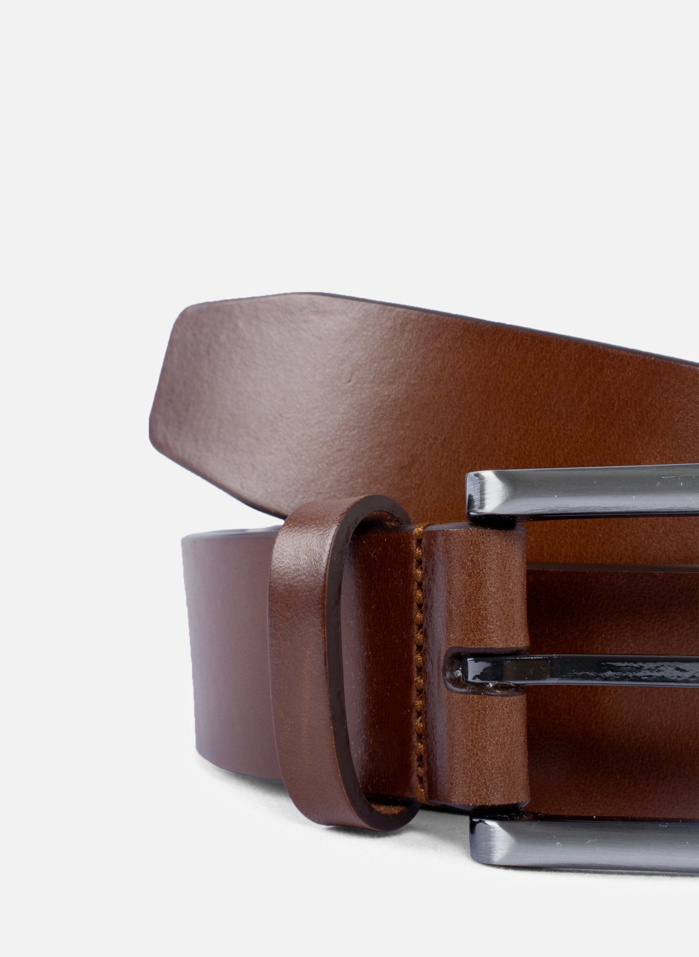 <b>Belt</b> in smooth black leather JULES & JENN Brown