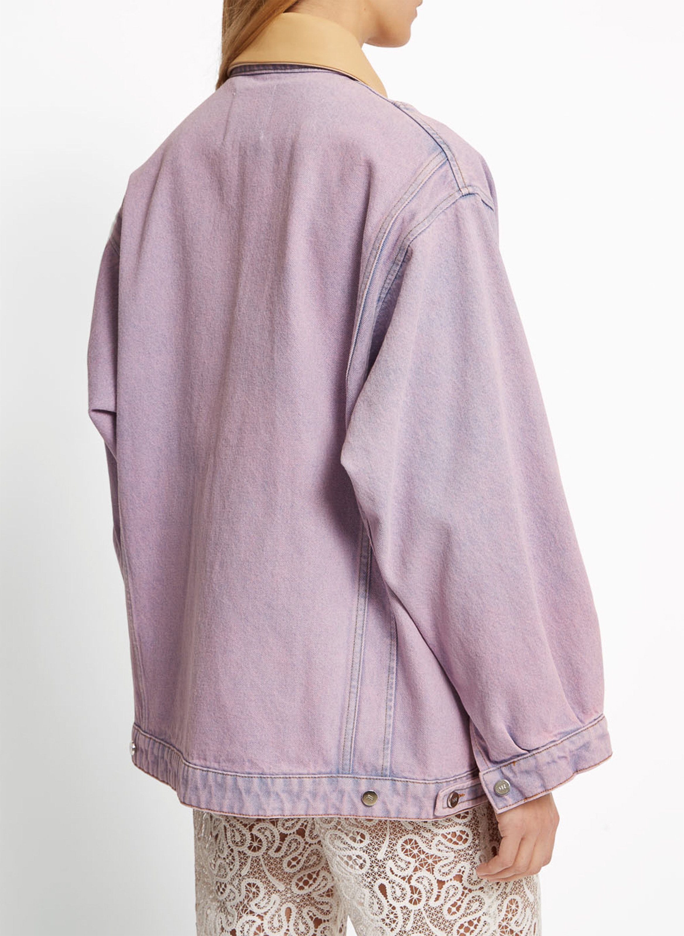 Veste en denim col classique ROSEANNA Rose